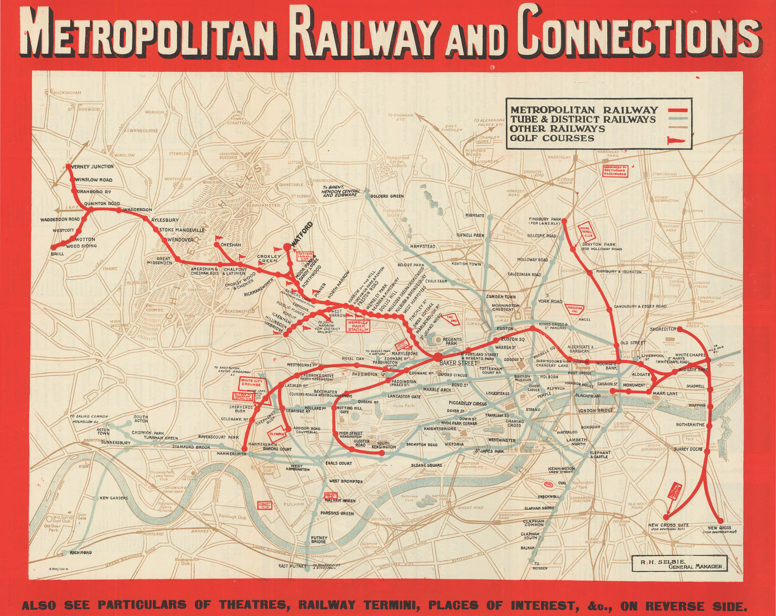 London Underground, Metropolitan Railway and Connections, 1930 (c.)