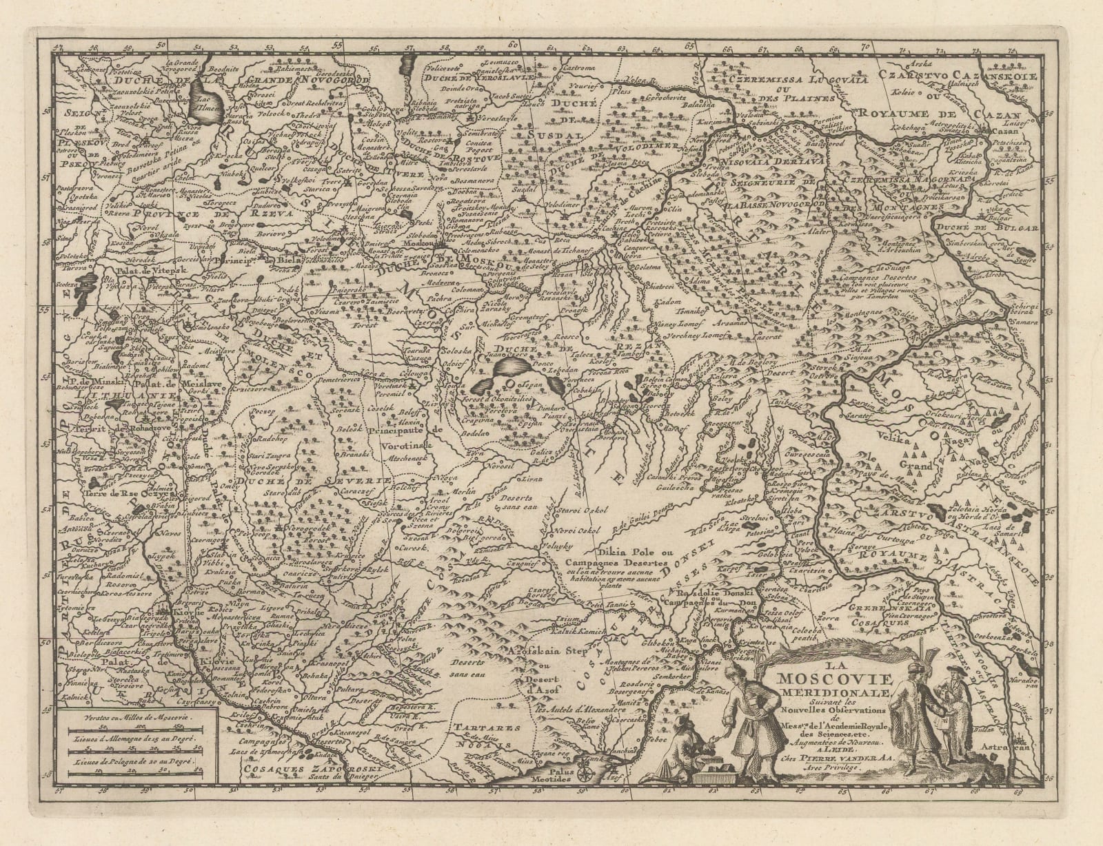 Pieter van der Aa, European Russia, Central portion, 1714