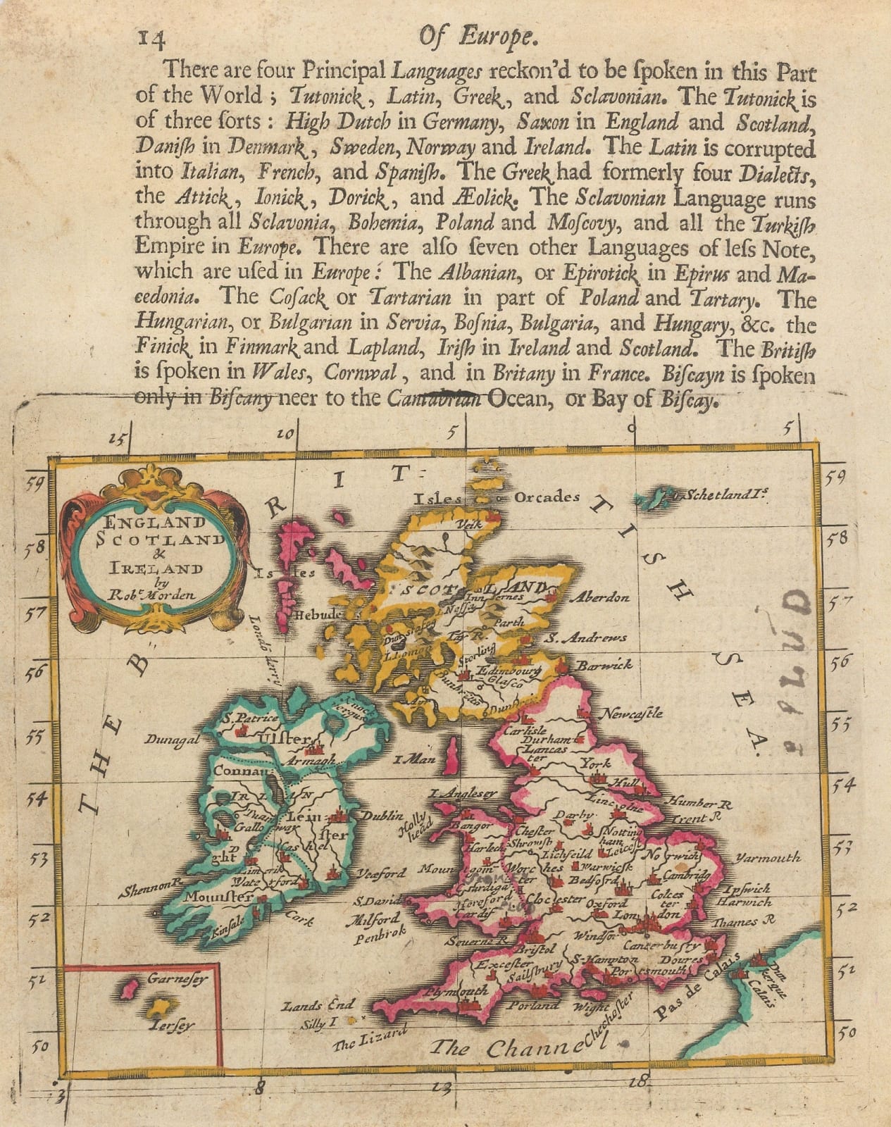 Robert Morden, England Scotland and Ireland, 1688