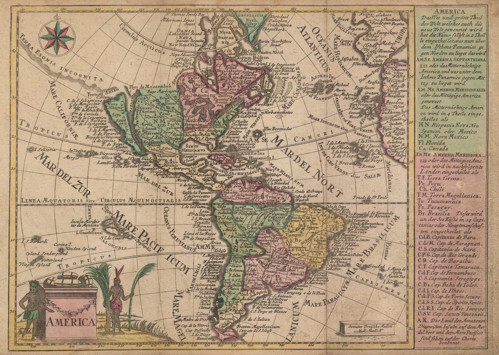 Christoph & Johann Christoph Weigel, America, 1720 c.