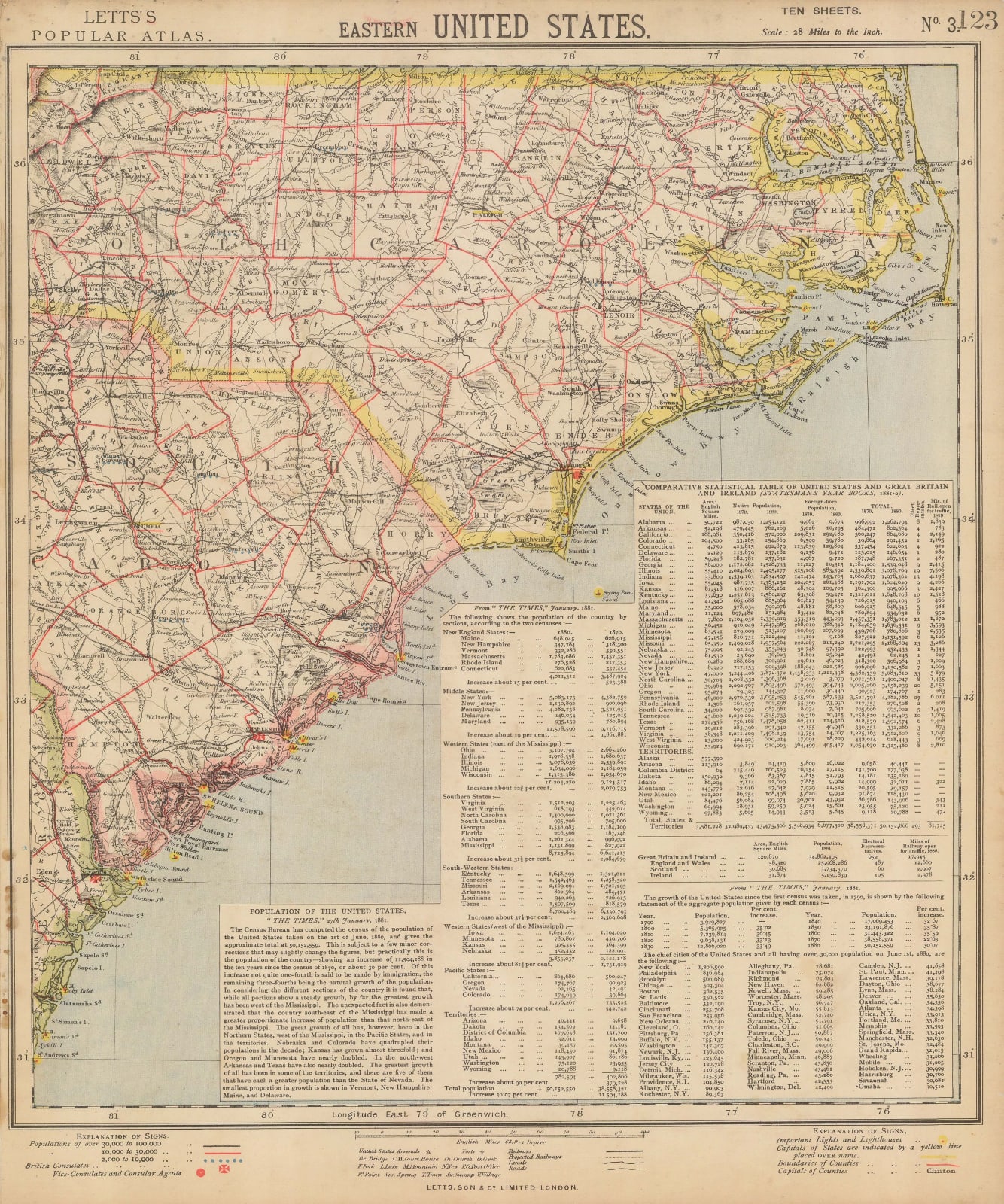 Letts & Son, North and South Carolina, 1889