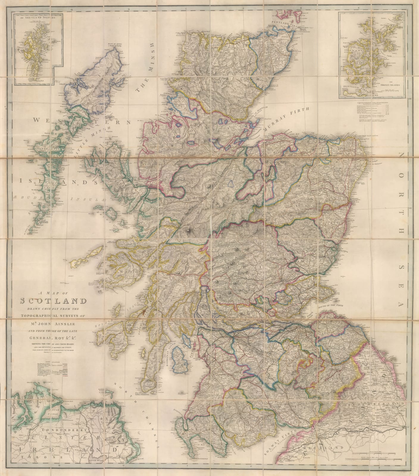 James Wyld, A Map of Scotland, 1850 c.