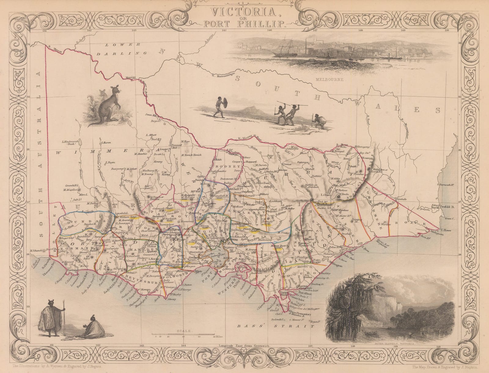 John Tallis, Victoria or Port Phillip, 1851