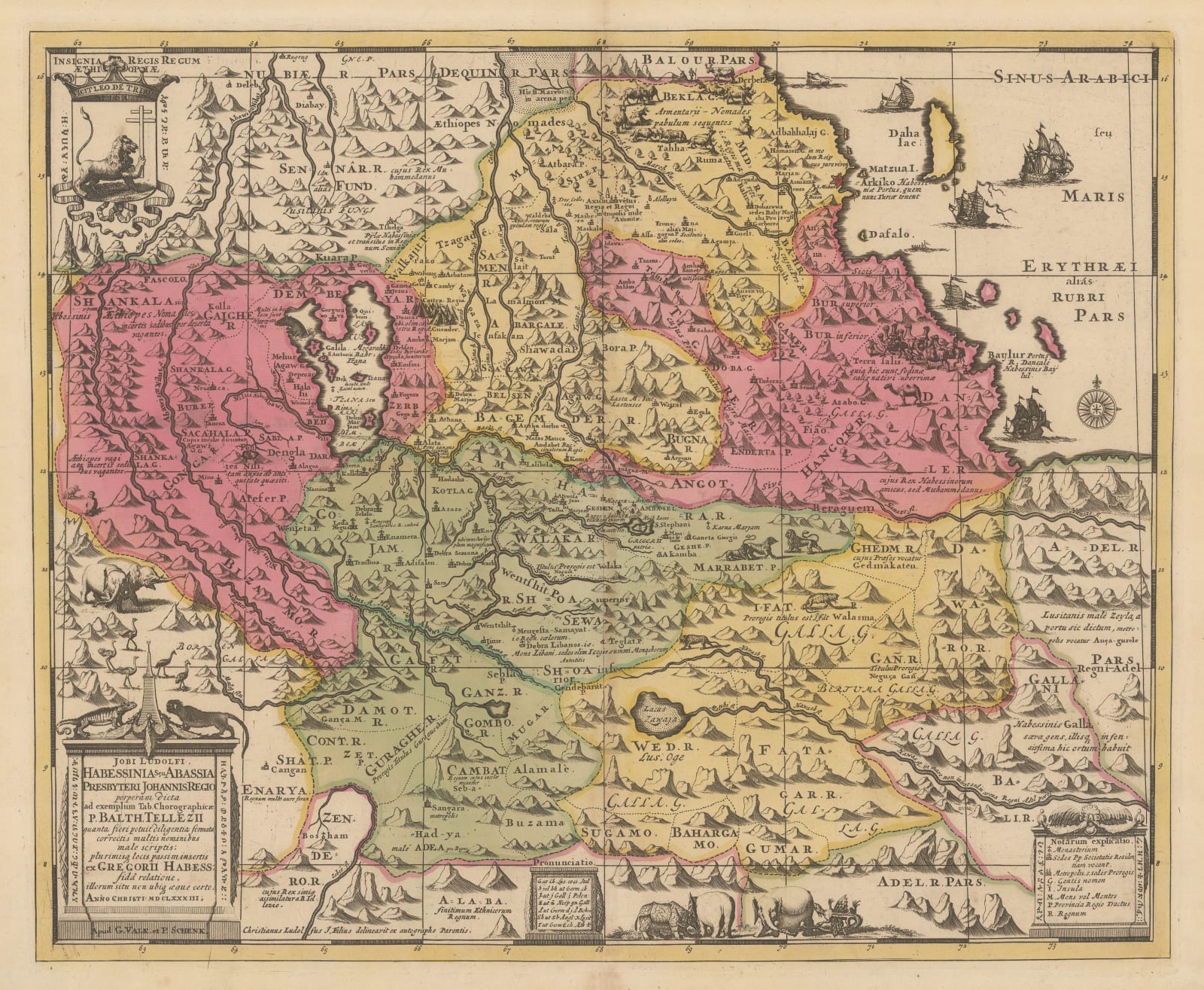 Valk & Schenk, Abyssinia and the Kingdom of Prester John, 1710 c.