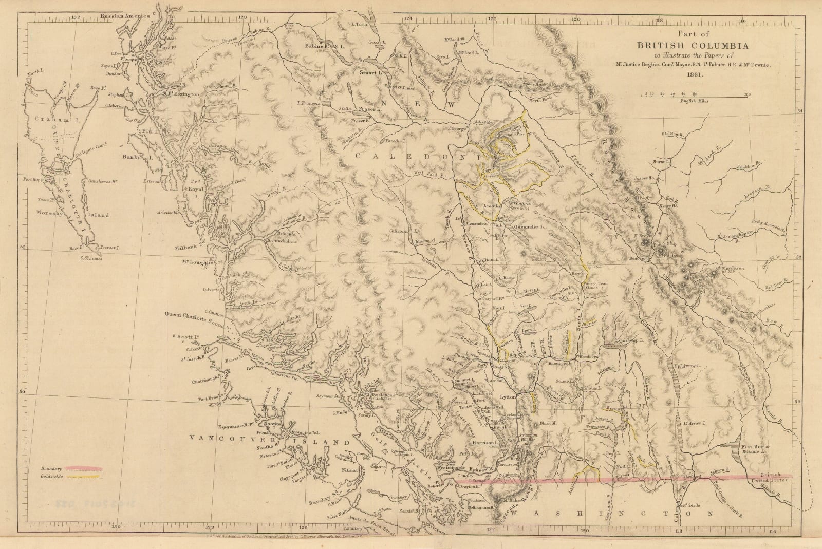Royal Geographical Society (RGS), Southern British Columbia and Vancouver Island, 1861