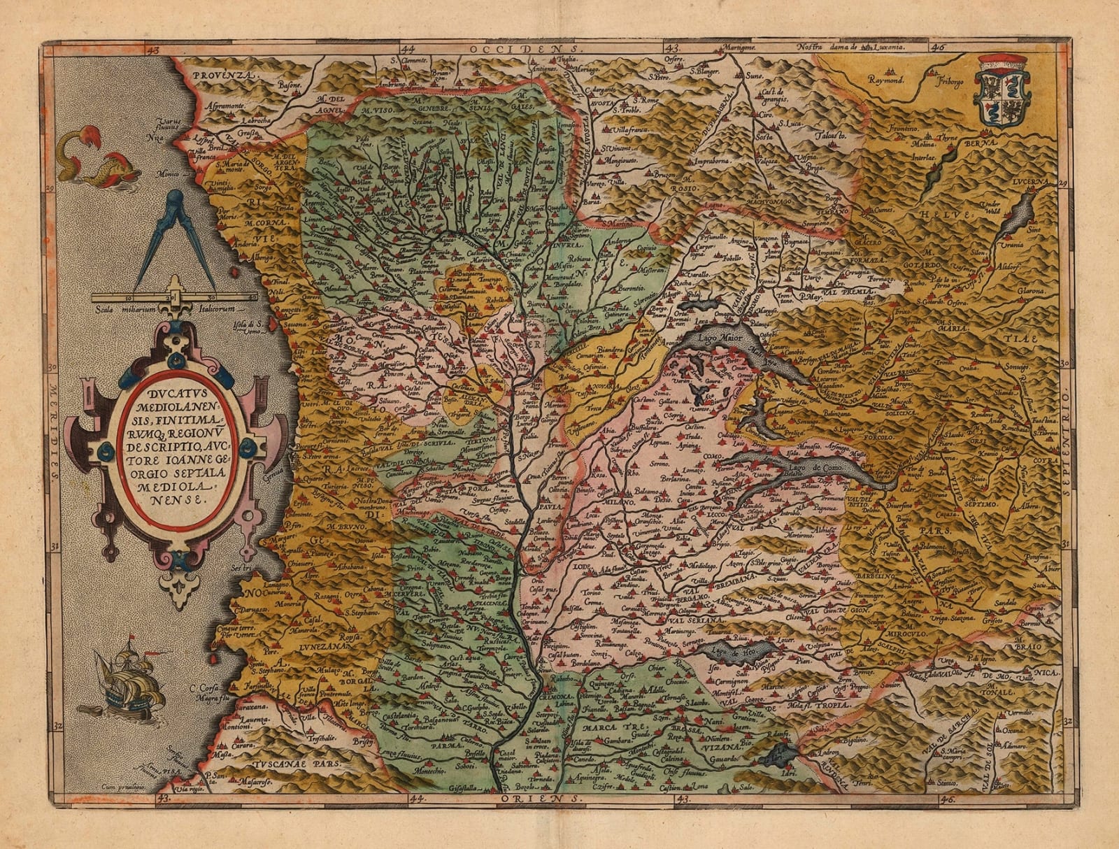Abraham Ortelius, Duchy of Milan, 1592