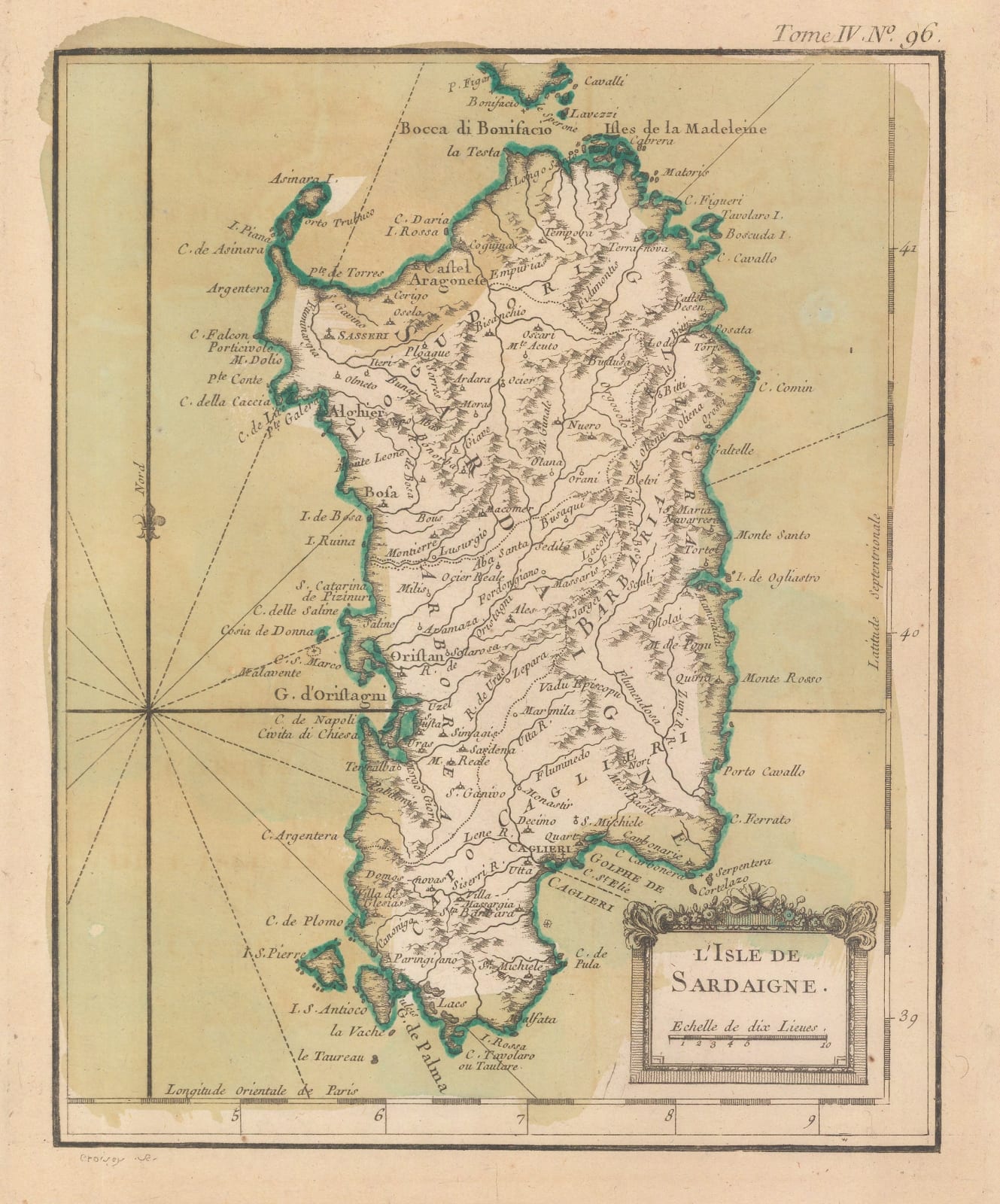 Jacques-Nicolas Bellin, Sardinia, 1764