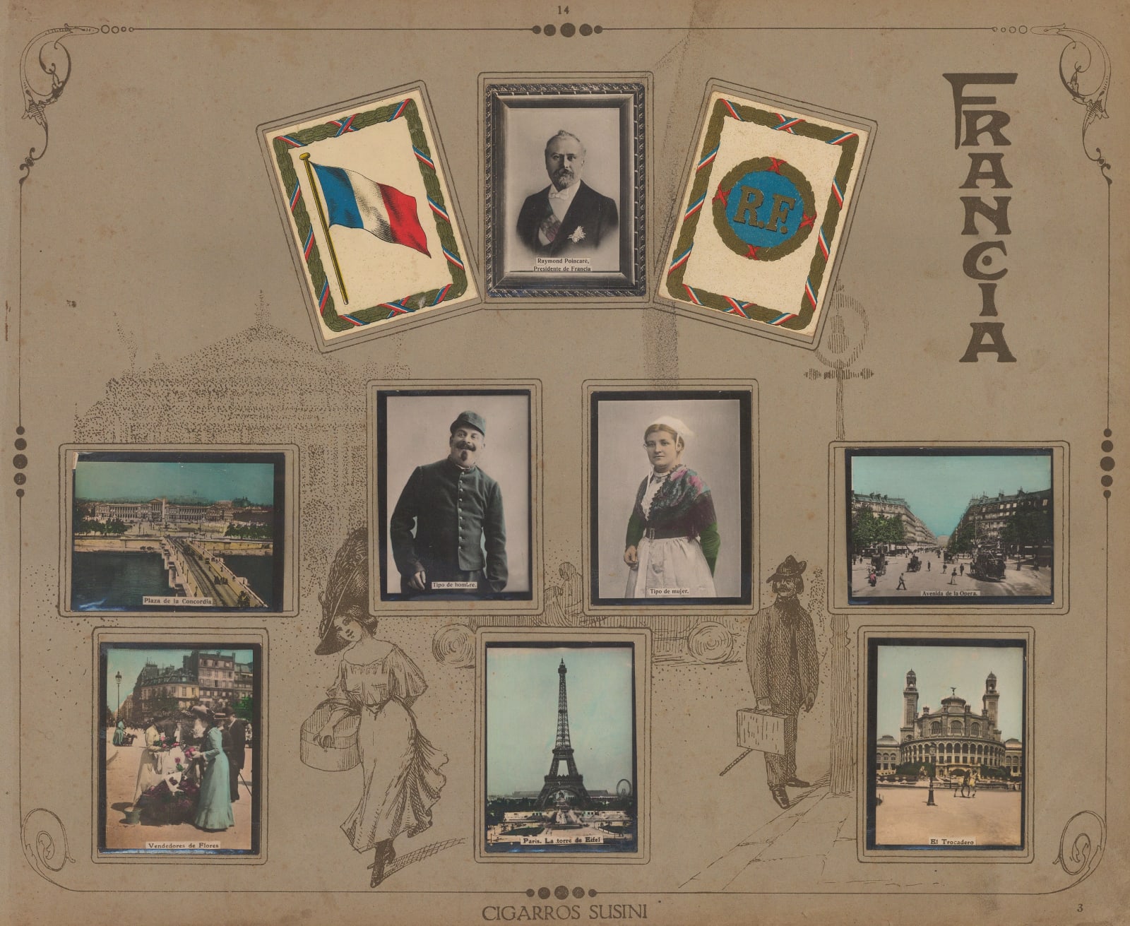 Cigarros Susini, France - Cigarette Cards, 1914
