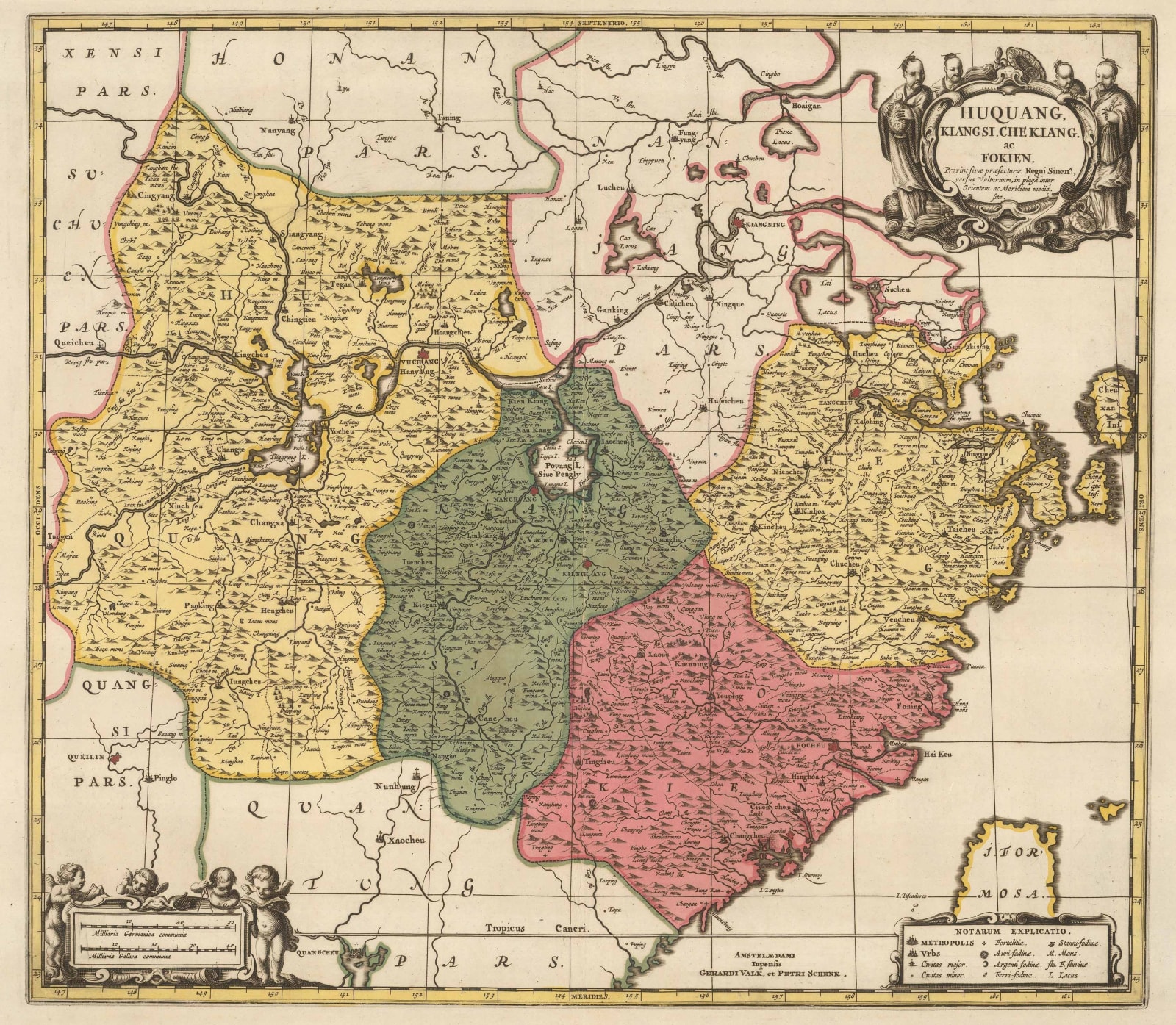 Valk & Schenk, Fujian, Zhejiang, Hunan and Jiangxi provinces, 1710 c.