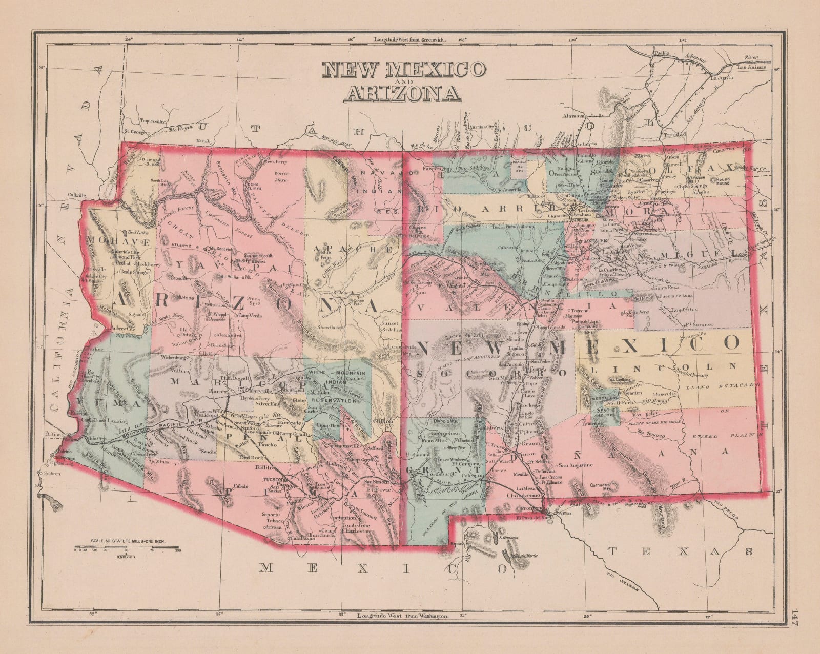 O.W. Gray & Son, New Mexico and Arizona, 1881