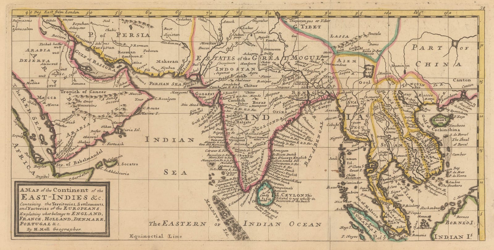 Herman Moll, The Indian Ocean, 1720 c.