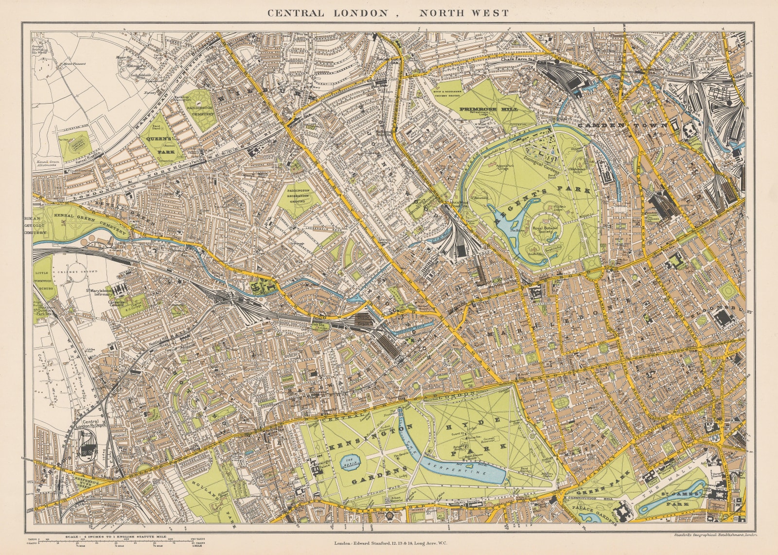 Edward Stanford, Central London, North West, 1904
