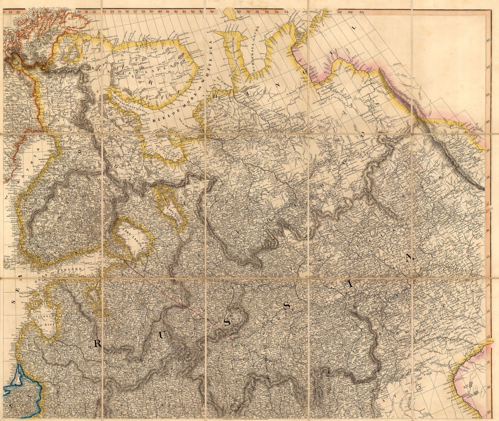 Aaron Arrowsmith, Map Exhibiting the Great Post Roads, Physical and Political Divisions of Europe, 1848