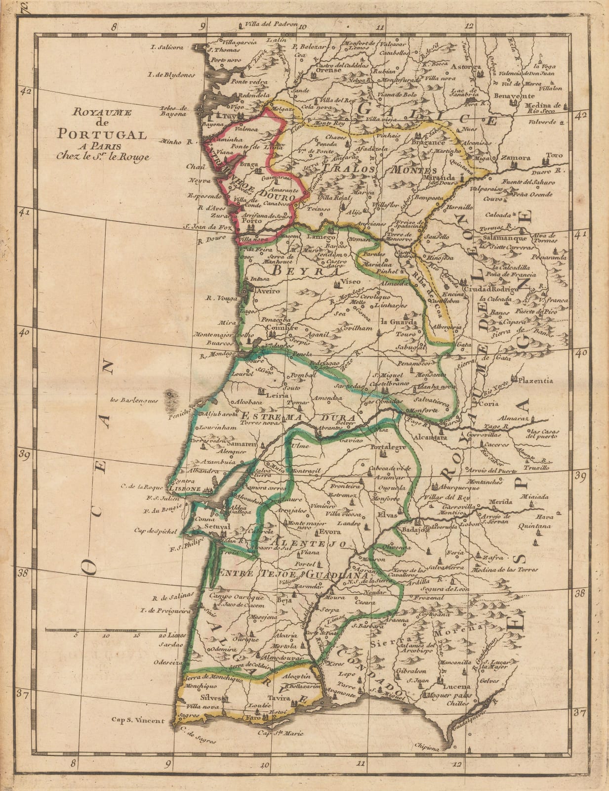 Georges-Louis Le Rouge, Portugal, 1746