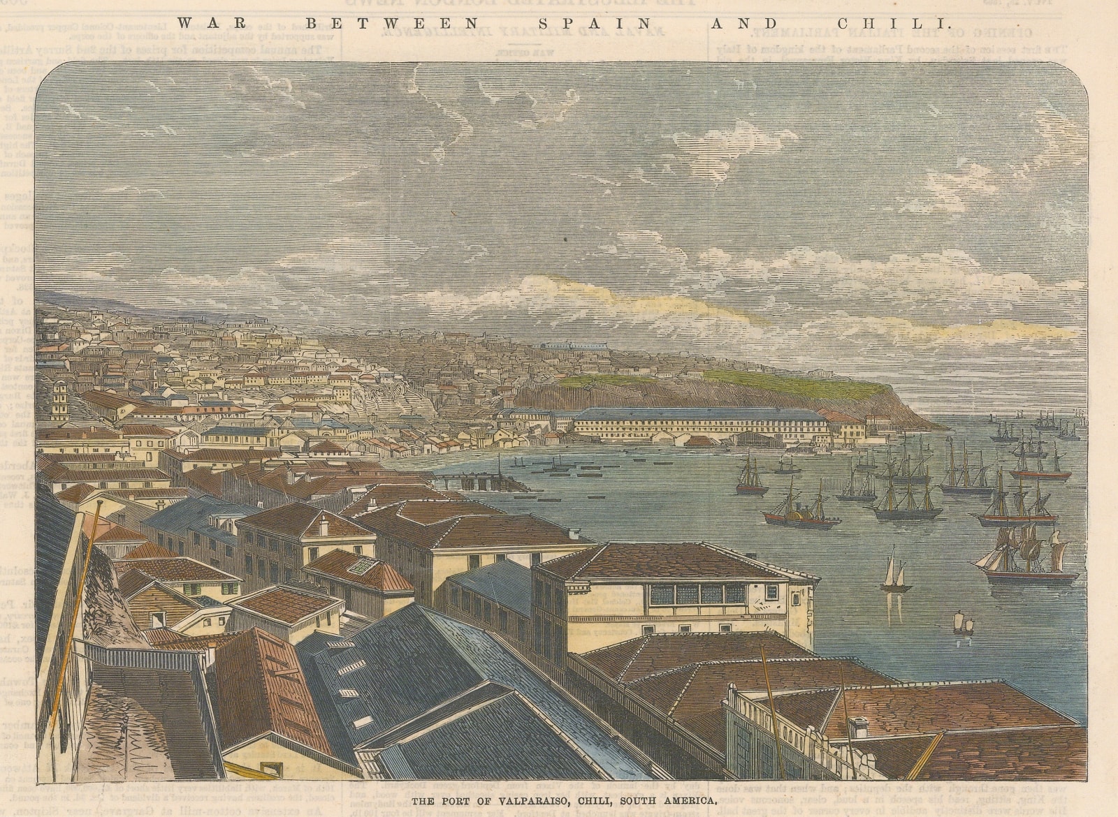 Illustrated London News (ILN), Chile - Valparaiso, 1865