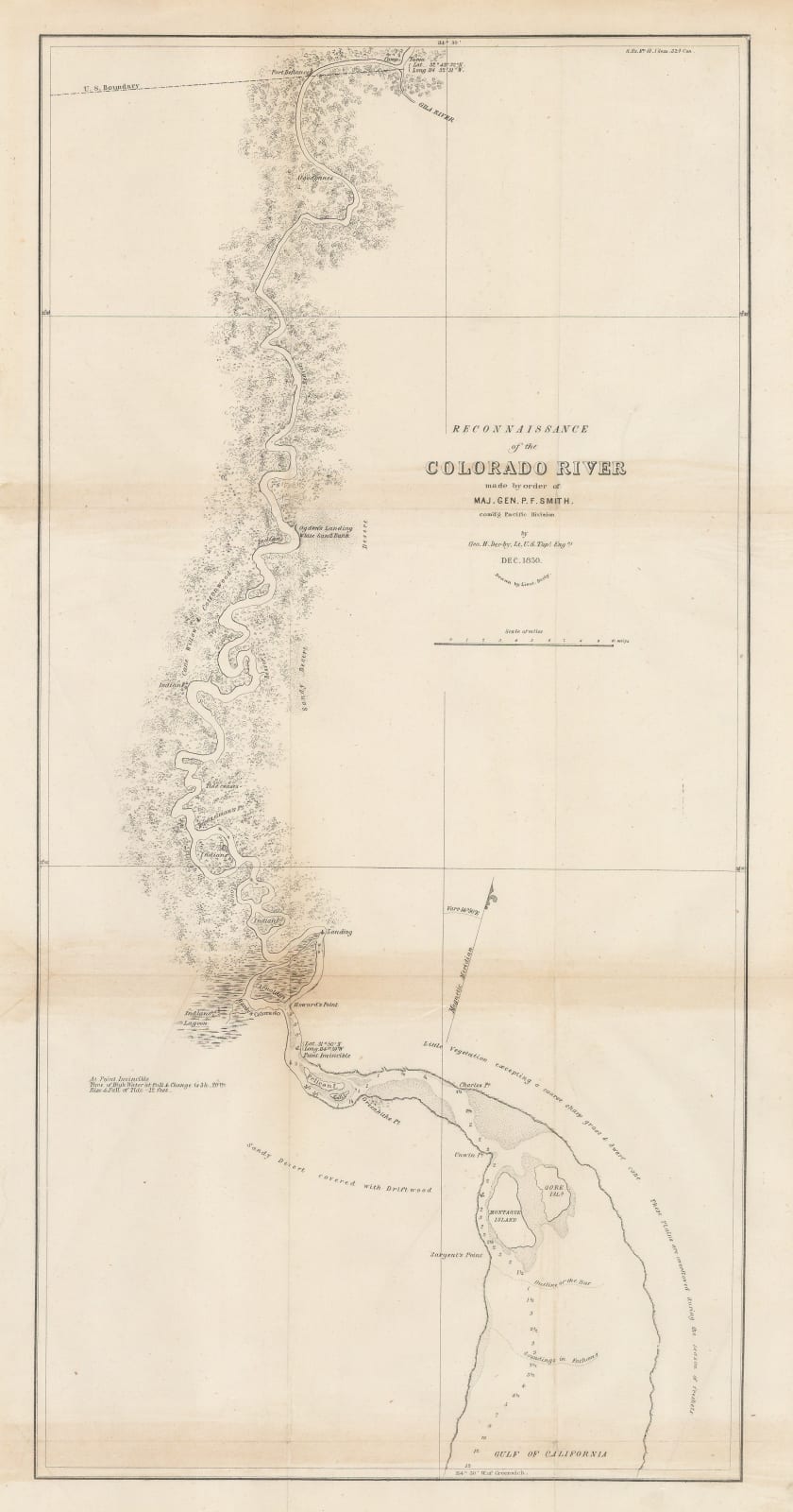 Lt. George Horatio Derby, Reconnaissance of the Colorado River, 1850