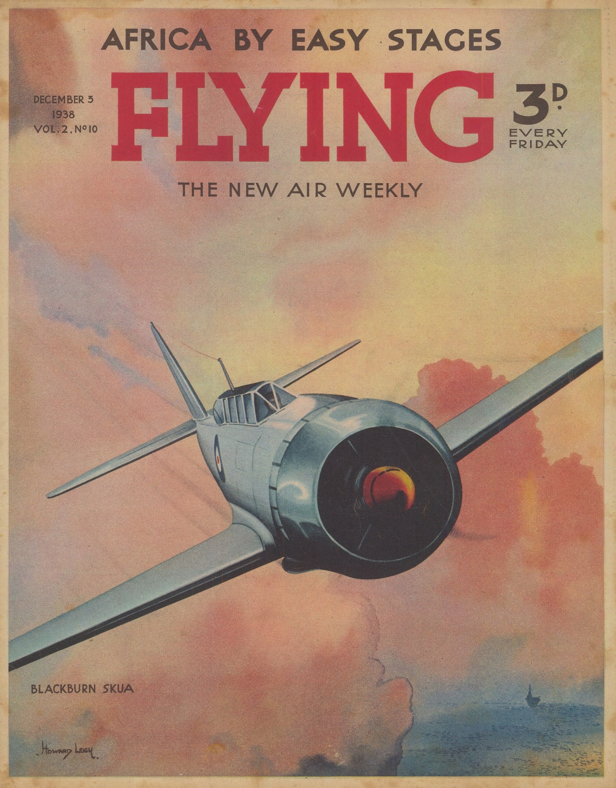 Flying Magazine, RN - Blackburn Skua B-24 shipboard fighter, 1938