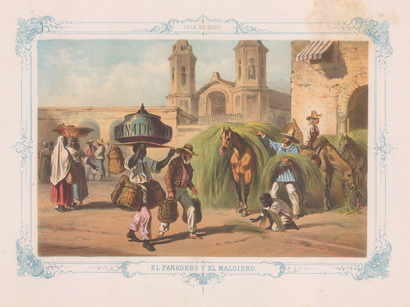 Frédéric (Federico) Mialhe, Cuba - El Panadero y El Malojero, 1855