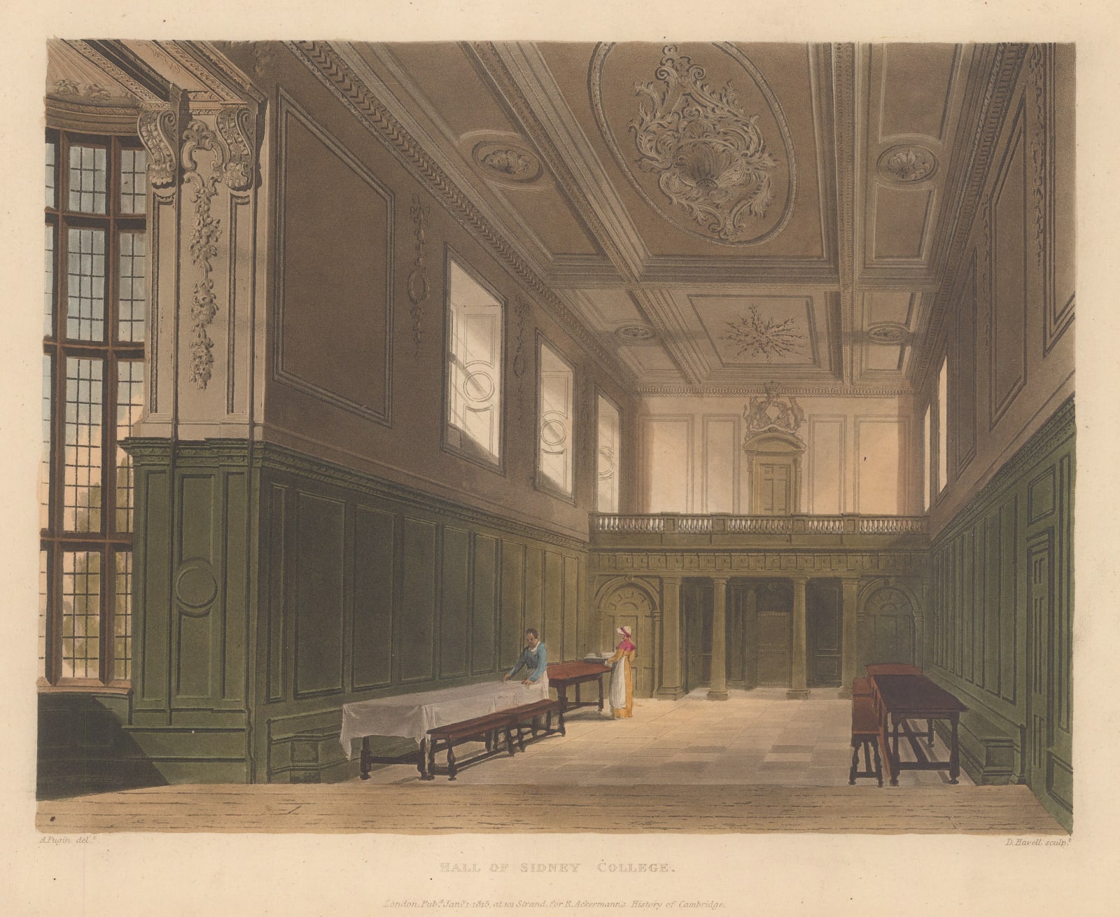 Rudolph Ackermann, Cambridge University - Sidney College, 1815