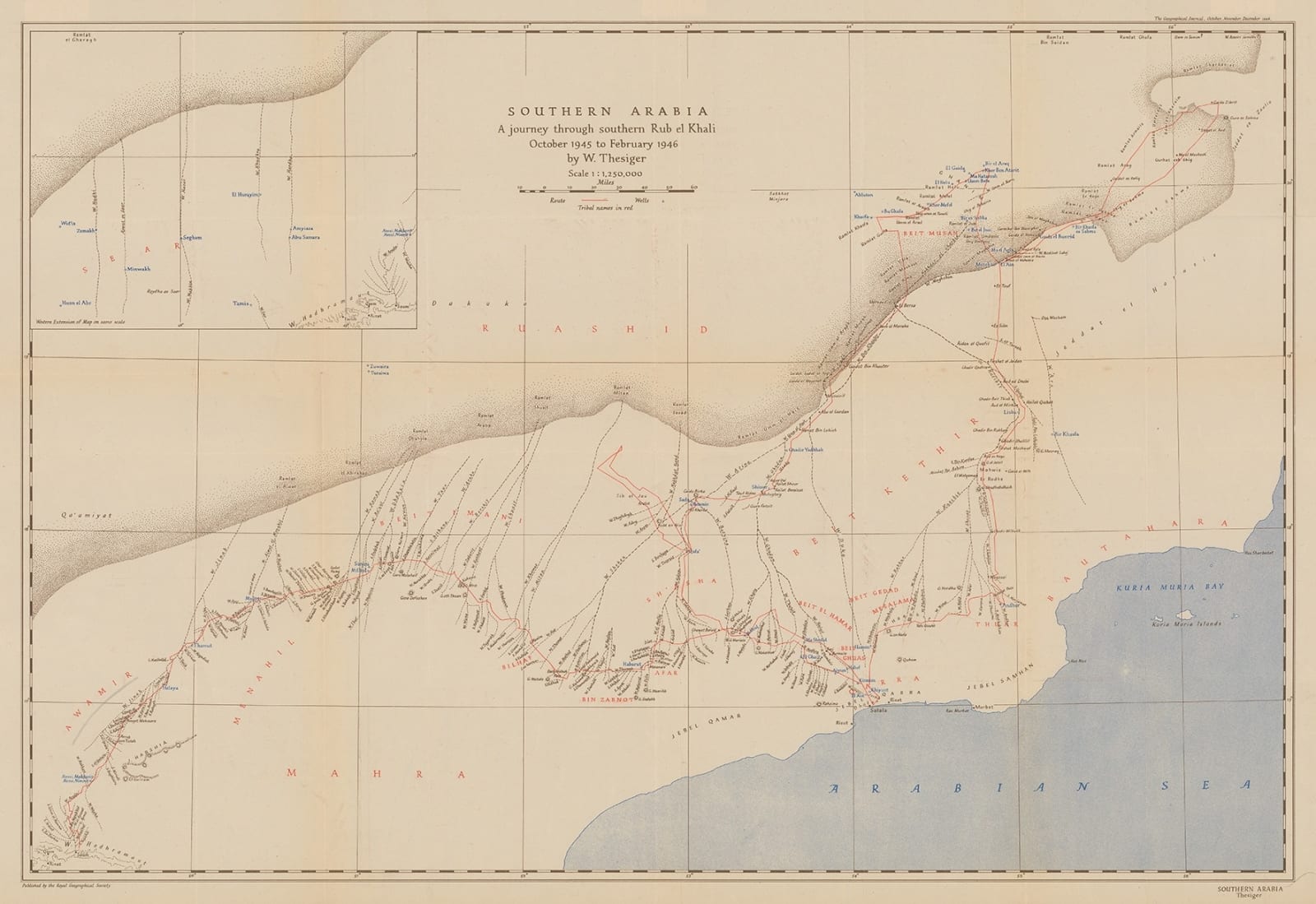 Royal Geographical Society (RGS), Southern Arabia, 1946