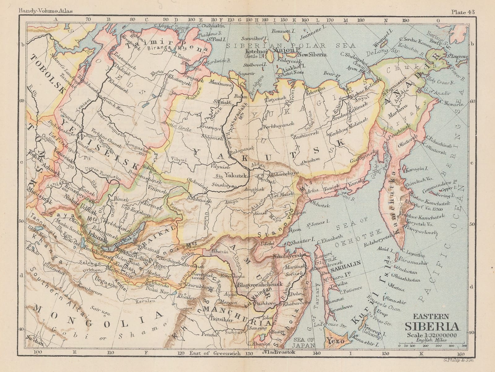 George Philip & Son Ltd., Siberia, or Asiatic Russia, 1896