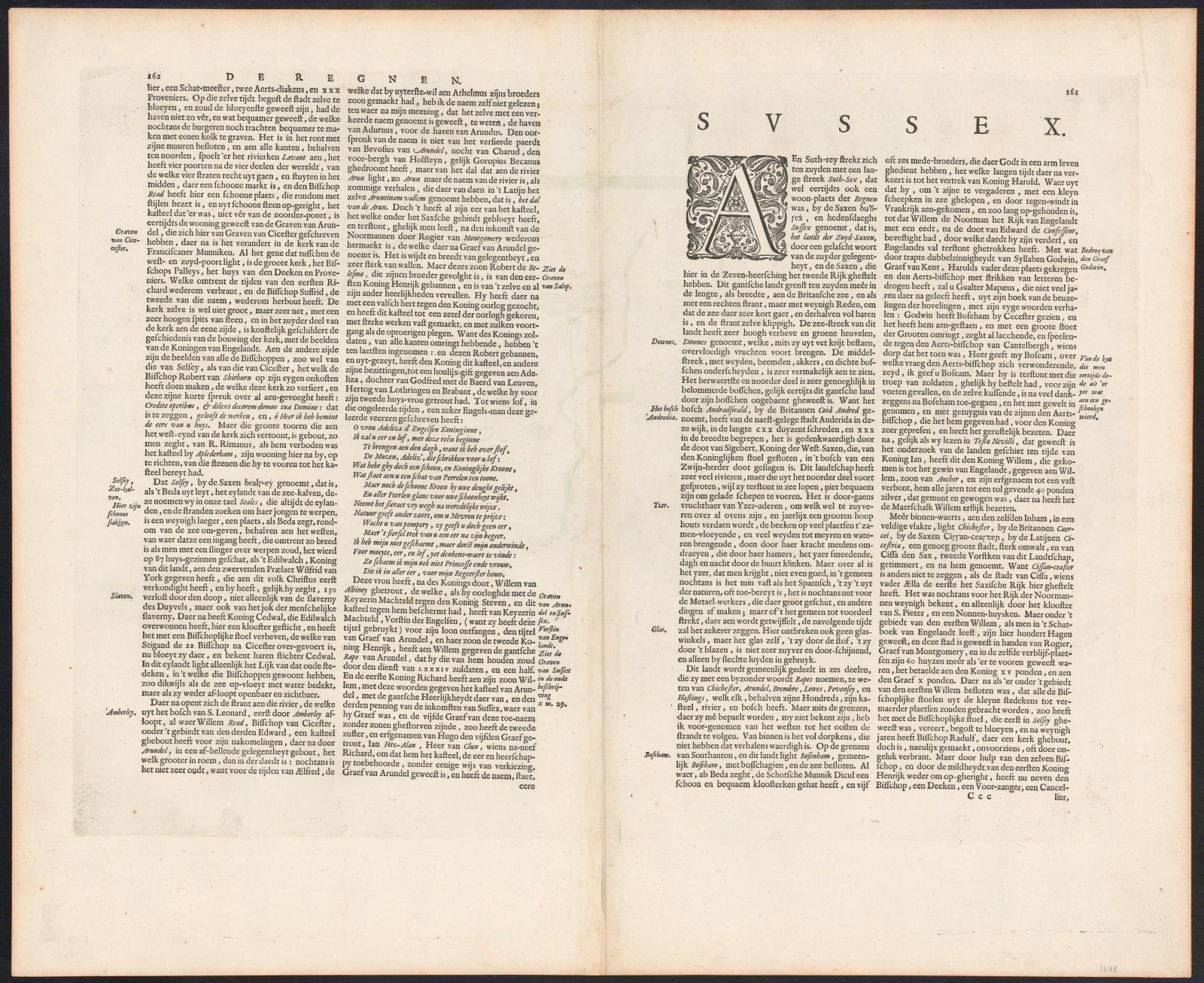 Willem & Jan Blaeu, Sussex, 1648