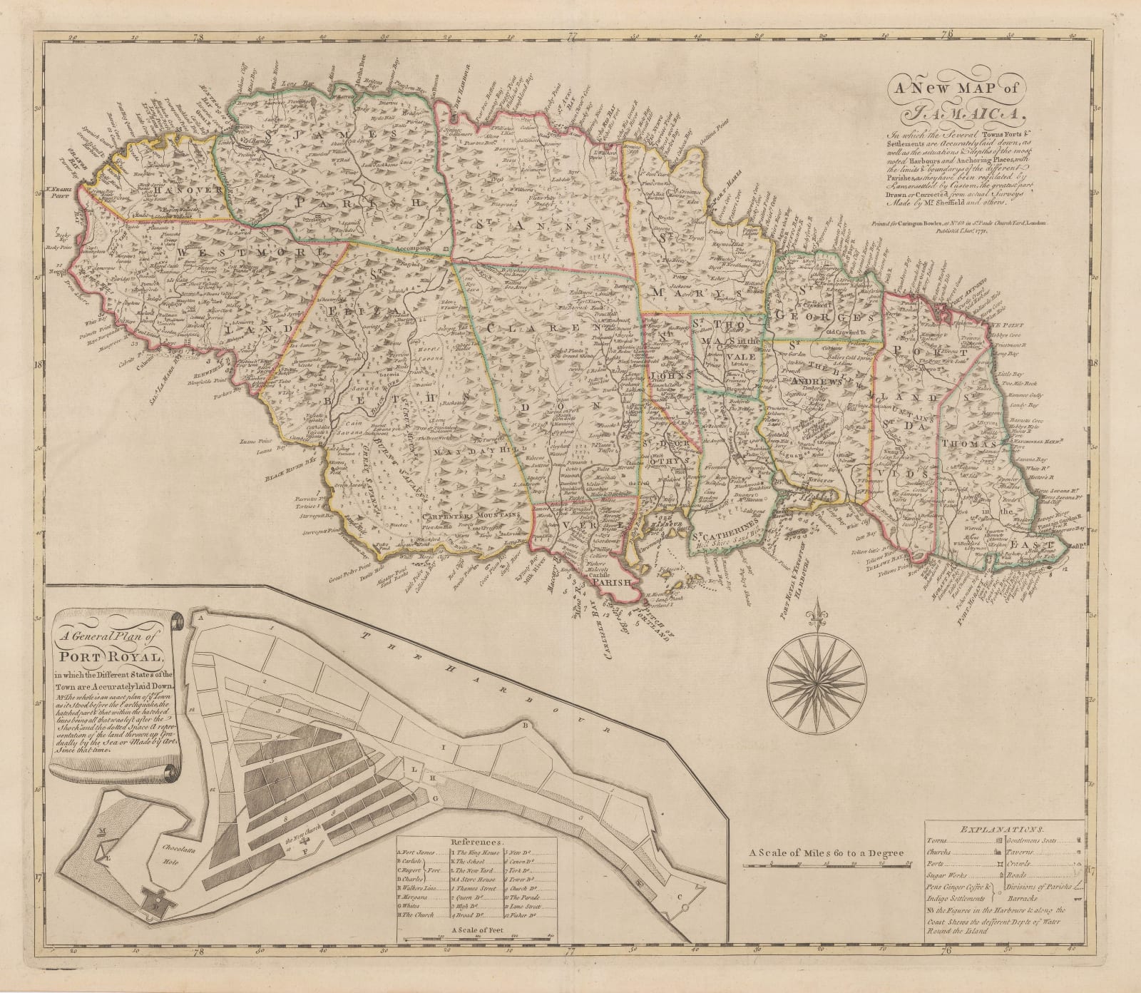 Carington Bowles, Jamaica & Port Royal, 1771