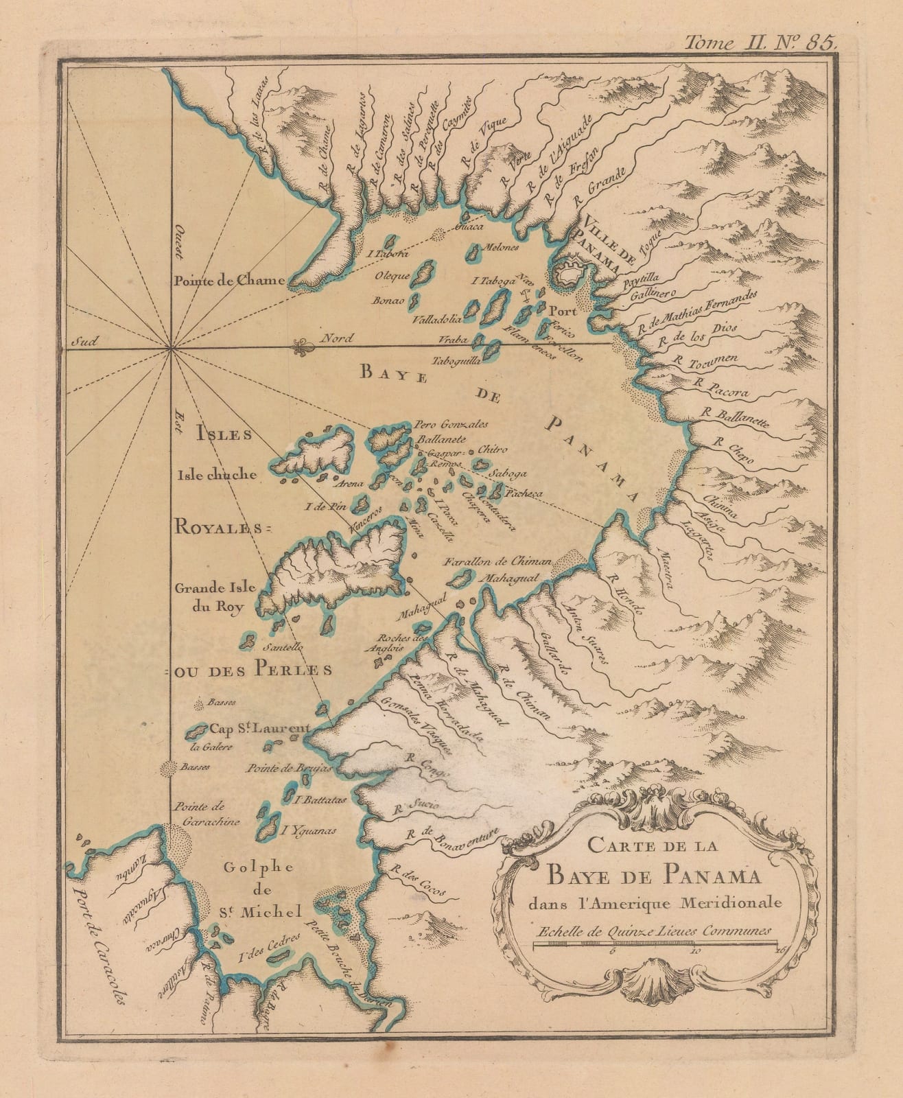 Jacques-Nicolas Bellin, Panama Bay, 1764