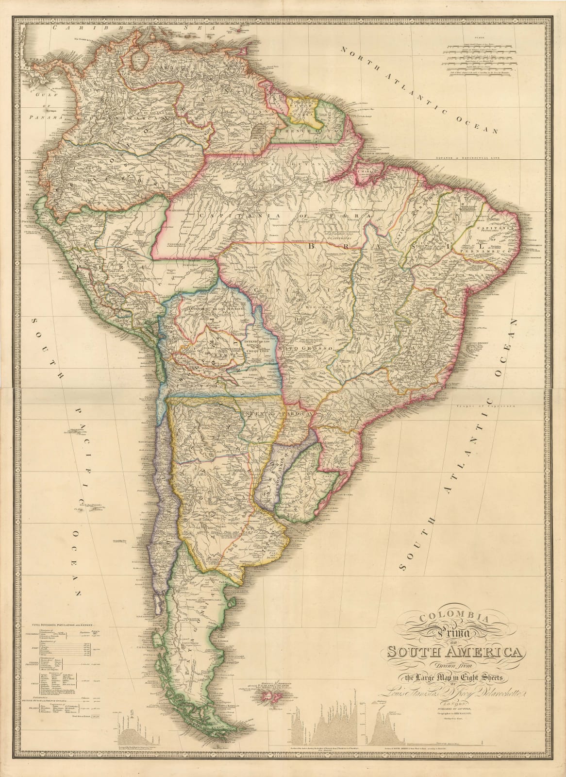 James Wyld, South America with political revisions, 1850 c.