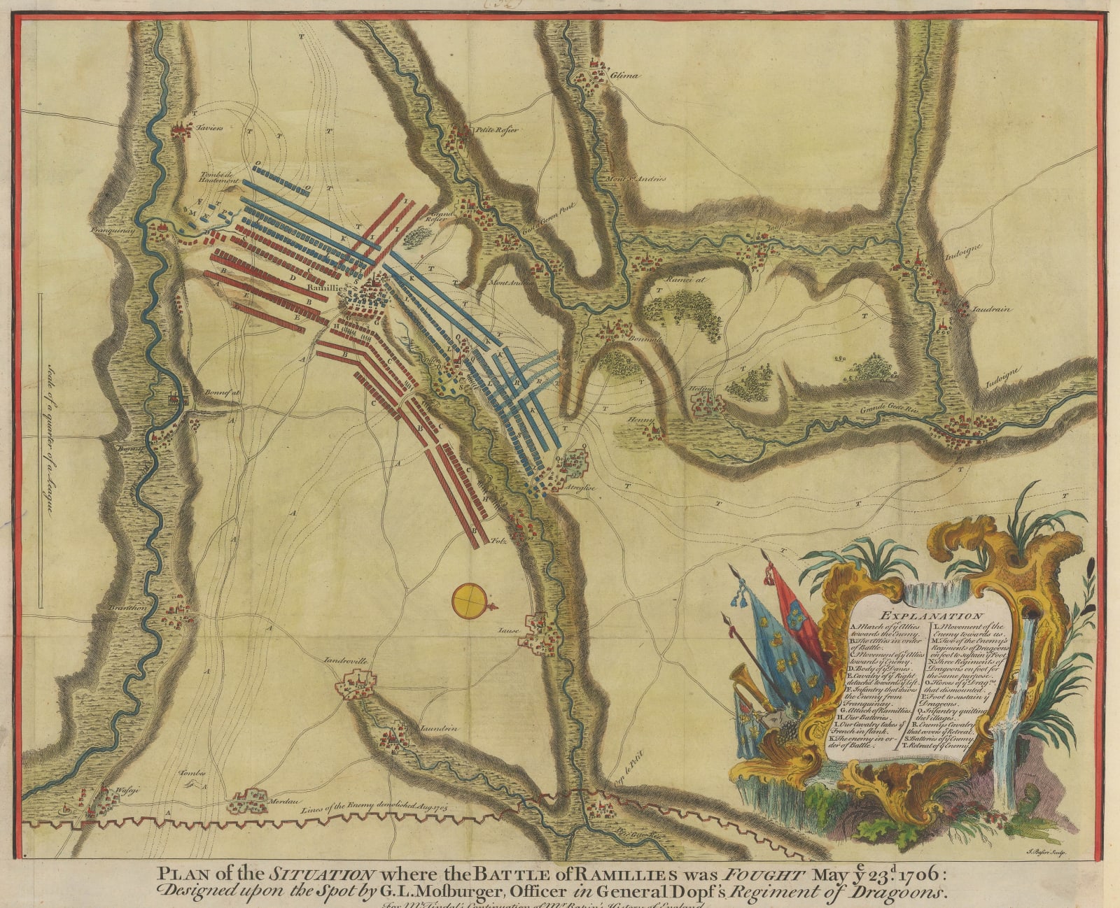Paul de Rapin & Nicolas Tindal, Battle of Ramillies, 1740 c.