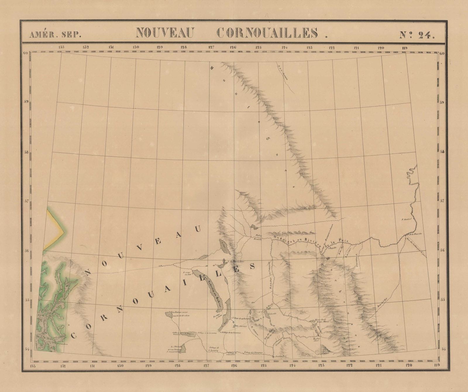 Philippe Vandermaelen, British Columbia north of Port Essington, 1827