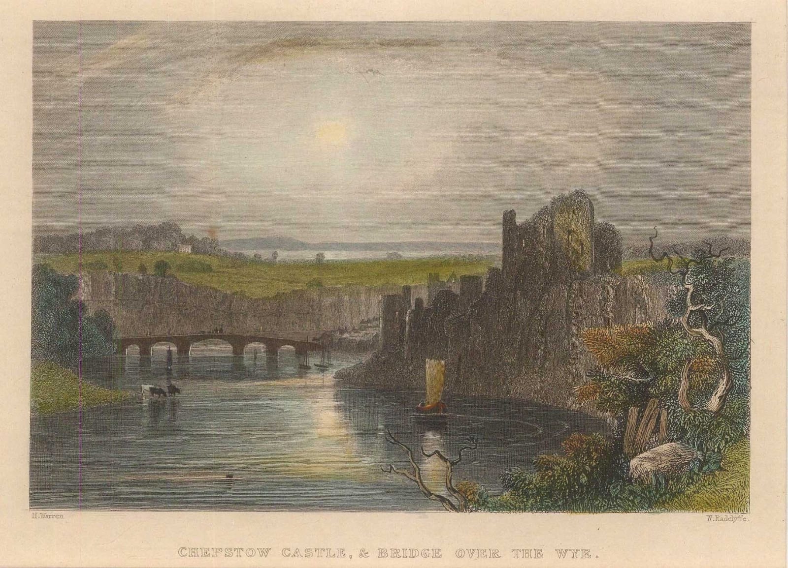 William Roscoe, Wales - Chepstow Castle and Old Wye Bridge, 1836