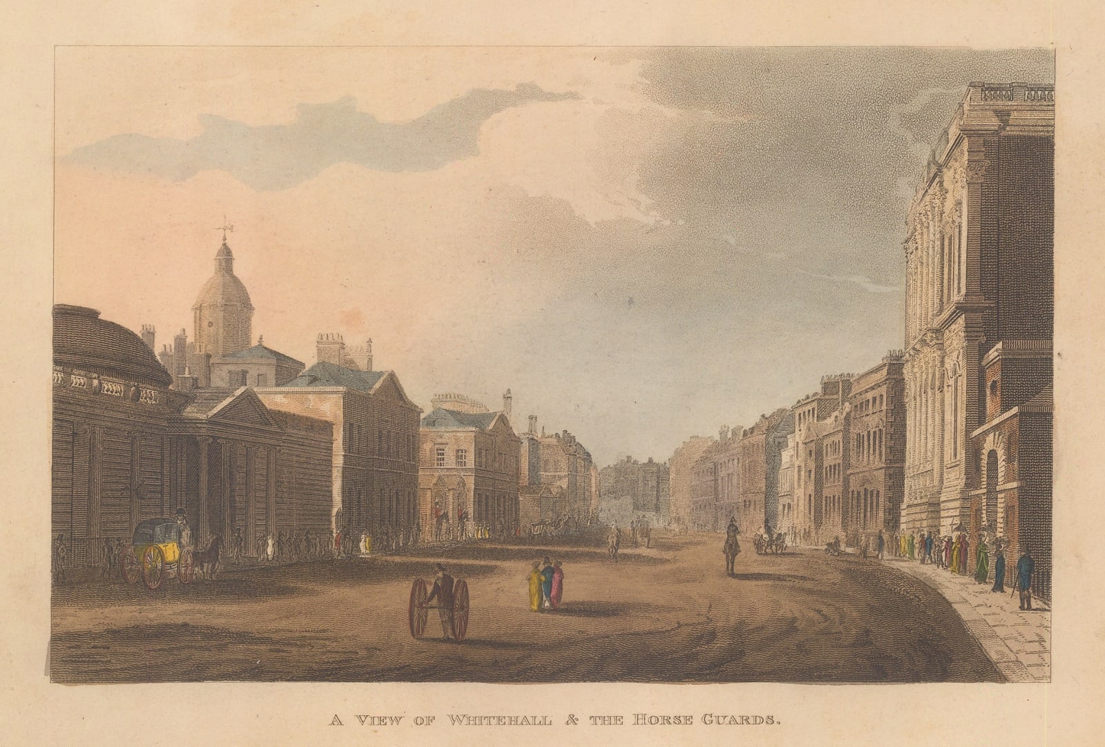 John Papworth, London - Whitehall and Horse Guards, 1816