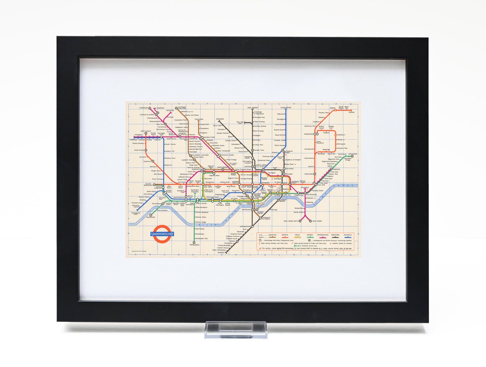 Paul E. Garbutt, London Underground Map, 1965