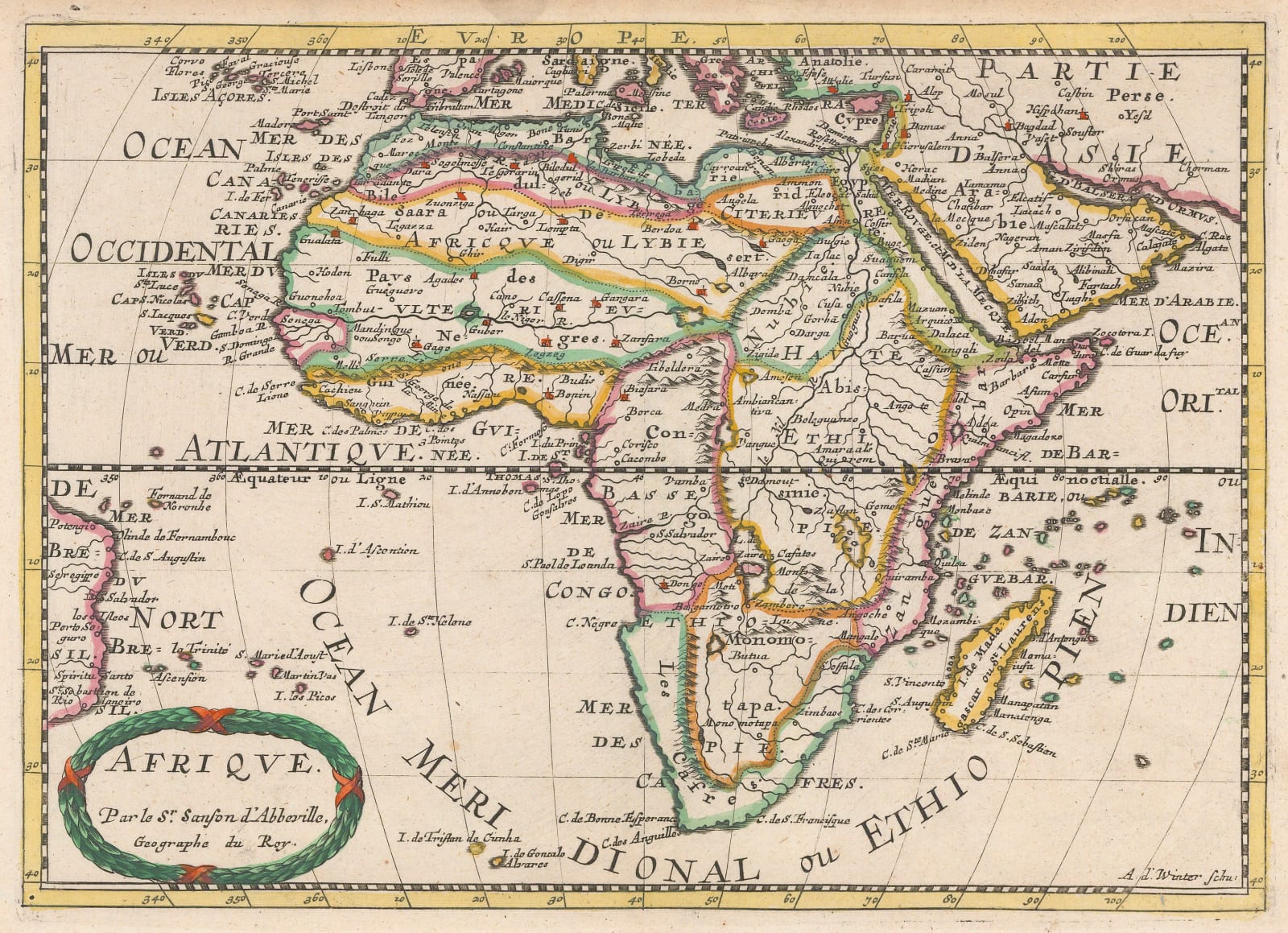 Nicolas Sanson, Afrique, 1692