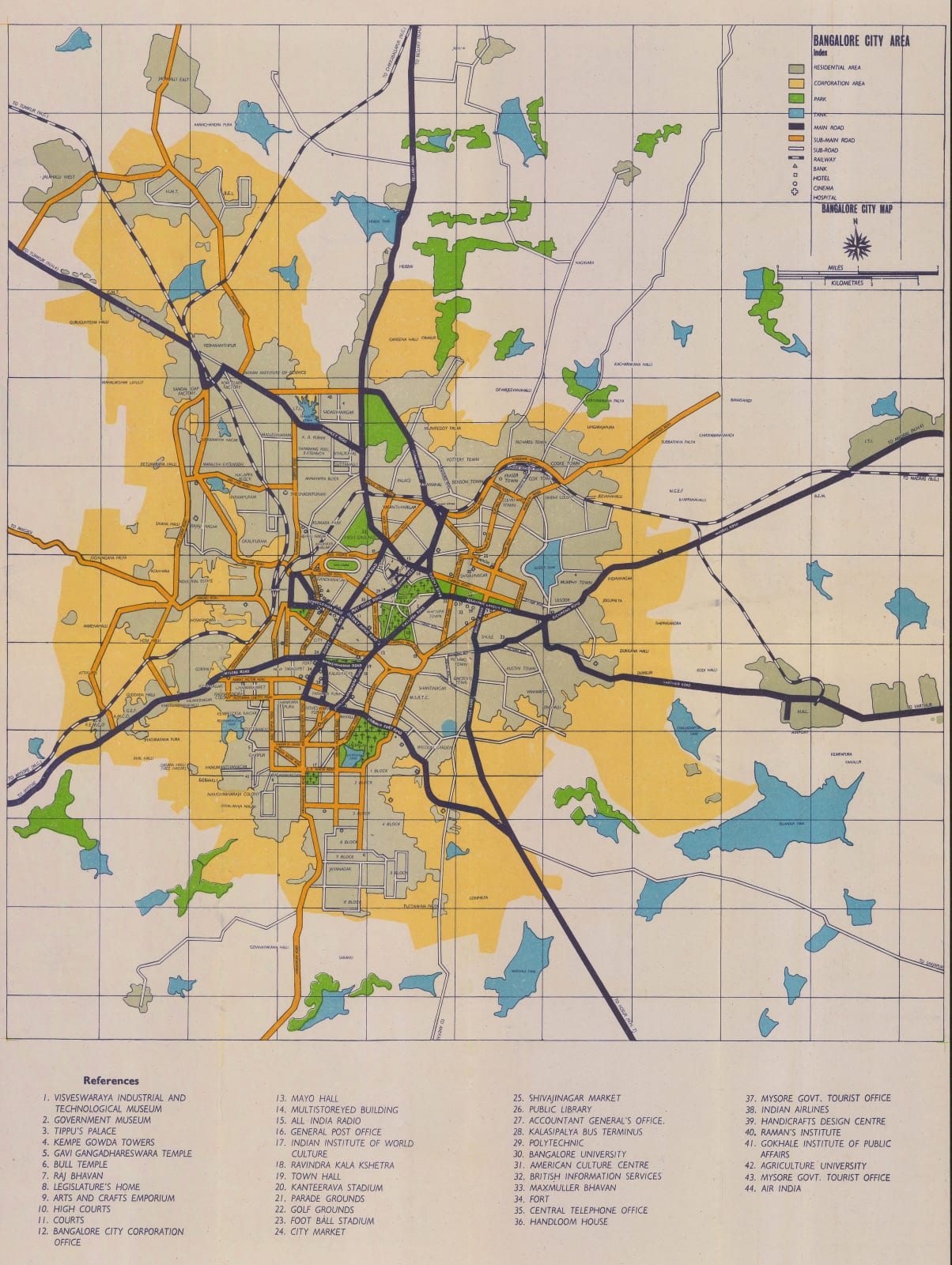 Indian Government, Bangalore City Area, 1965 c