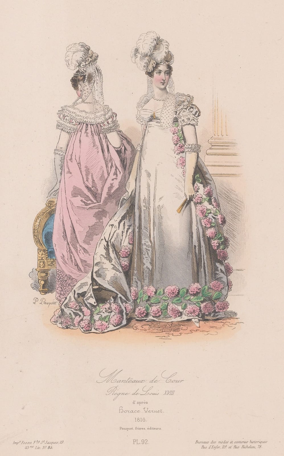 Imprimerie Fosset, Fashion - Court dress, 1860 c.