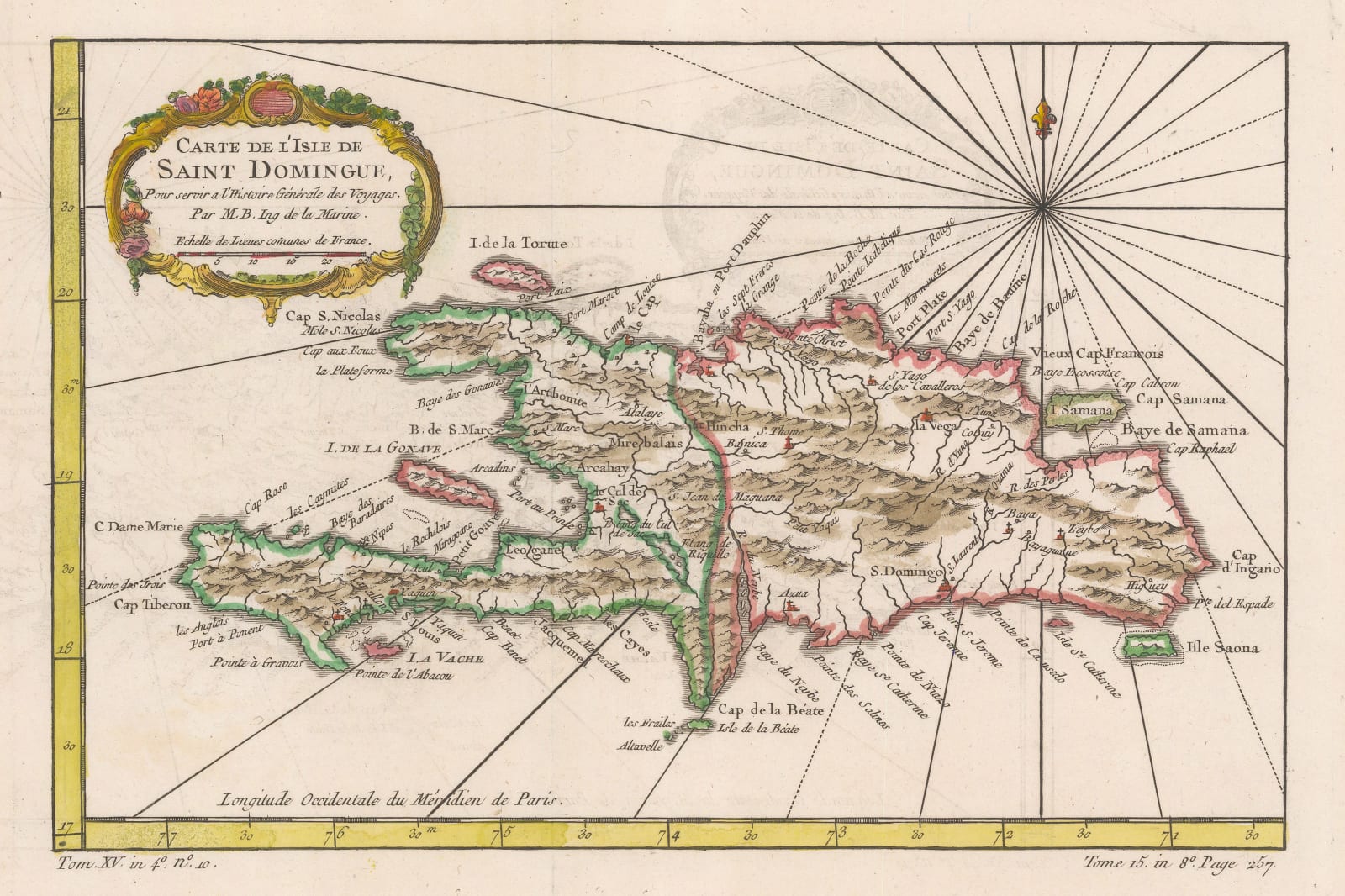 Jacques-Nicolas Bellin, Haiti & the Dominican Republic, 1750 c.