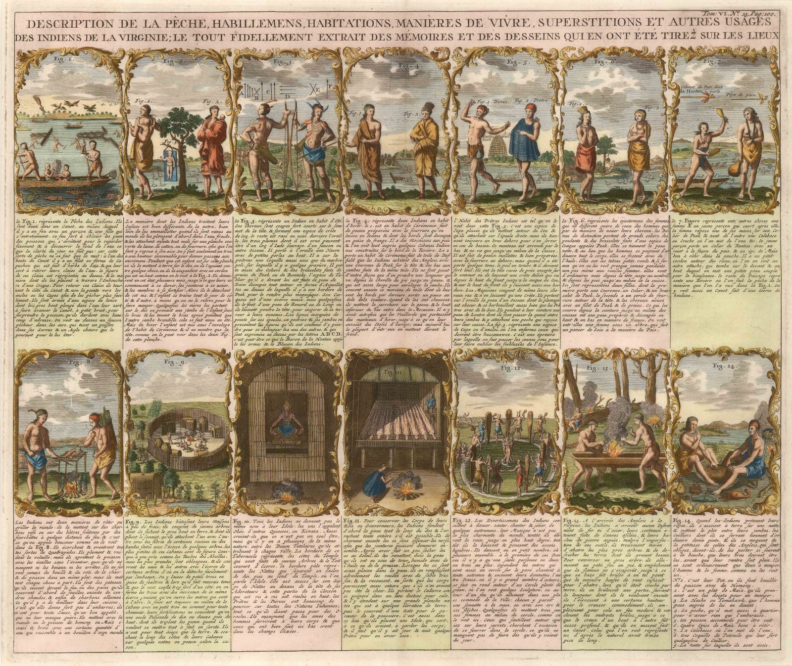 Henri Chatelain, Virginia - Native Virginians, 1719