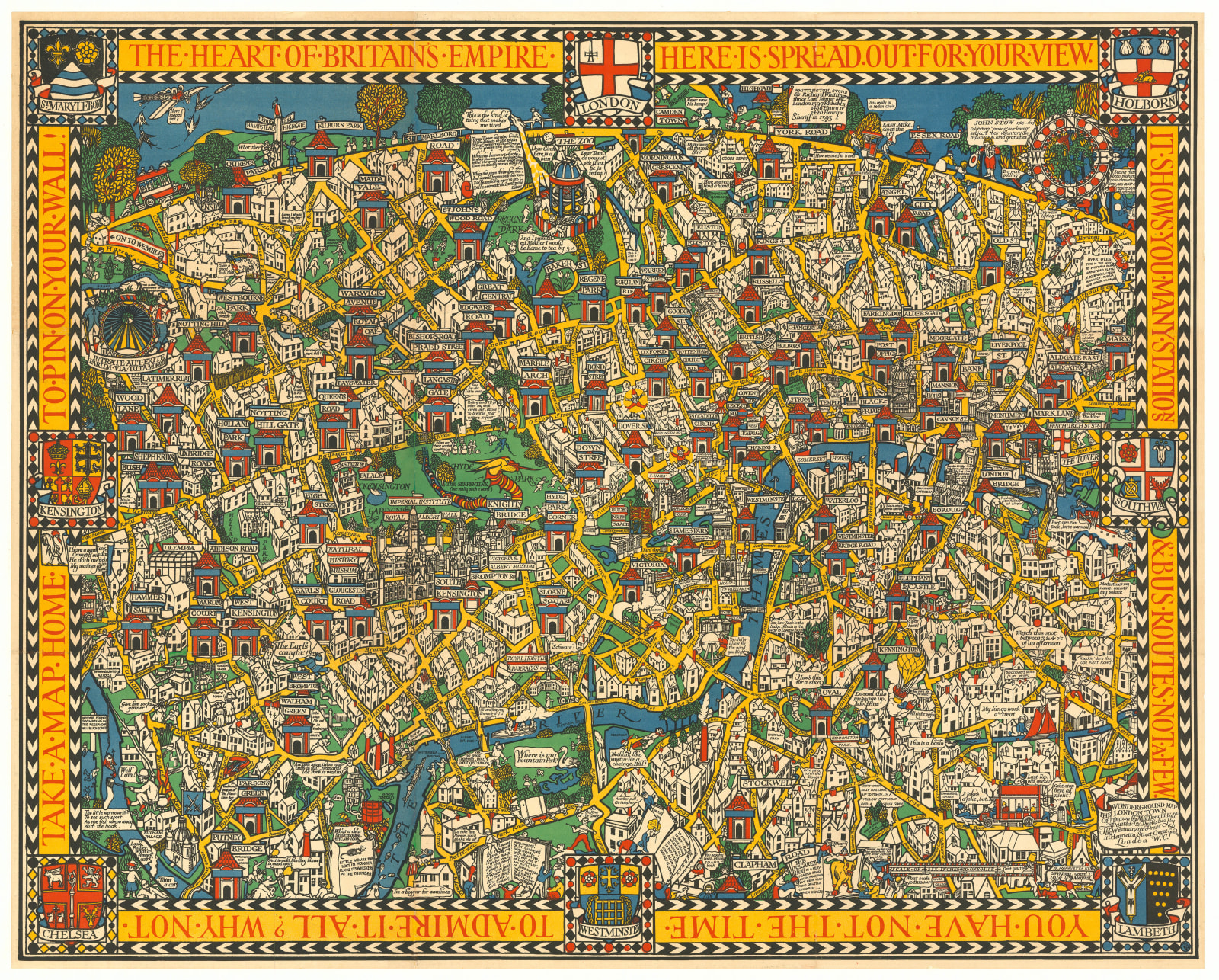 Macdonald Gill, The Wonderground Map of London, 1924 c.