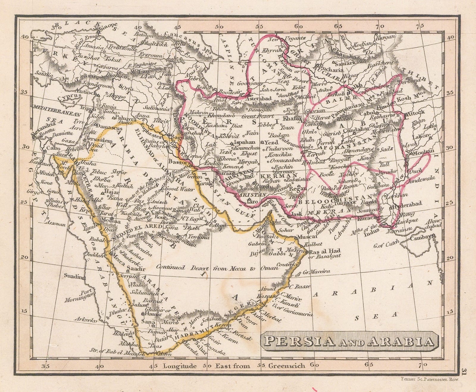 Rest Fenner, Persia and Arabia, 1836