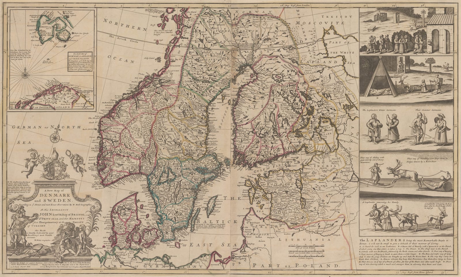 Herman Moll, Scandinavia, 1715 c.