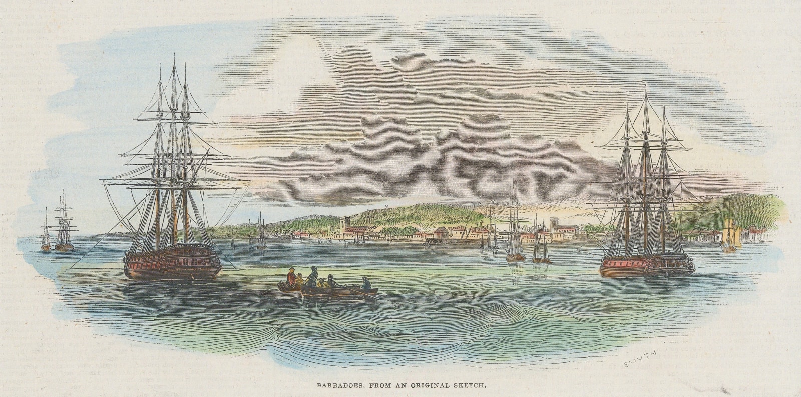 Illustrated London News (ILN), Barbados - Bridgetown, 1845