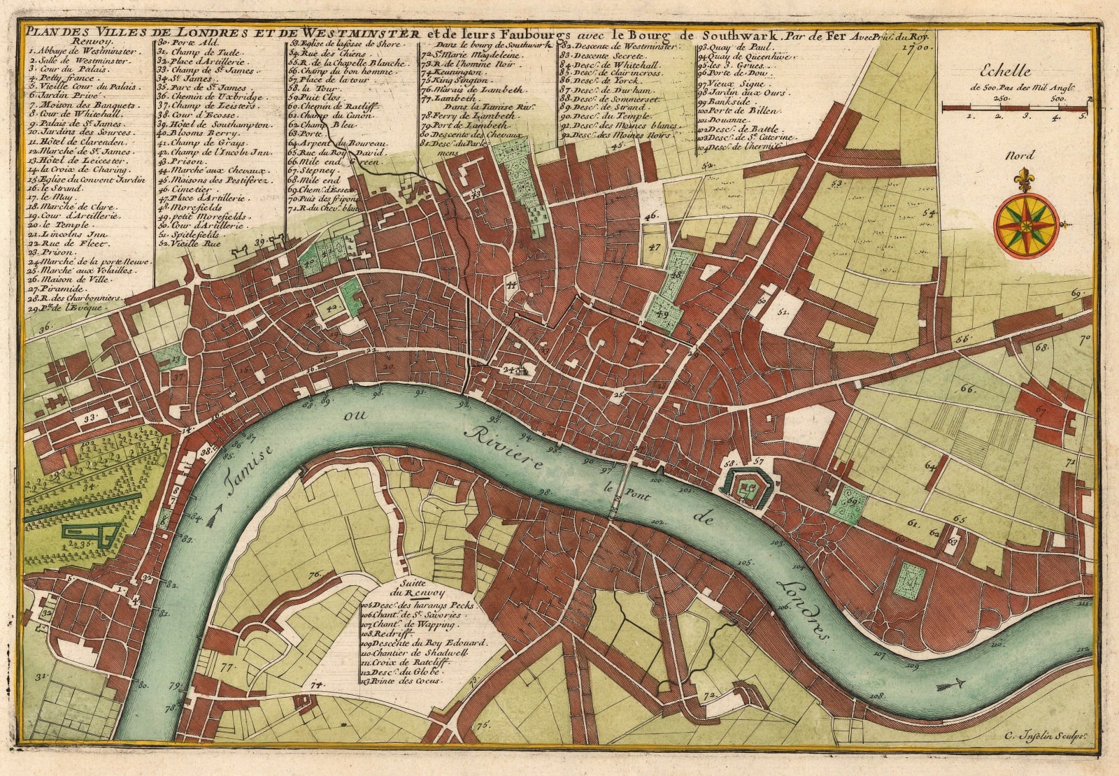 Nicolas de Fer, London & Westminster, 1700
