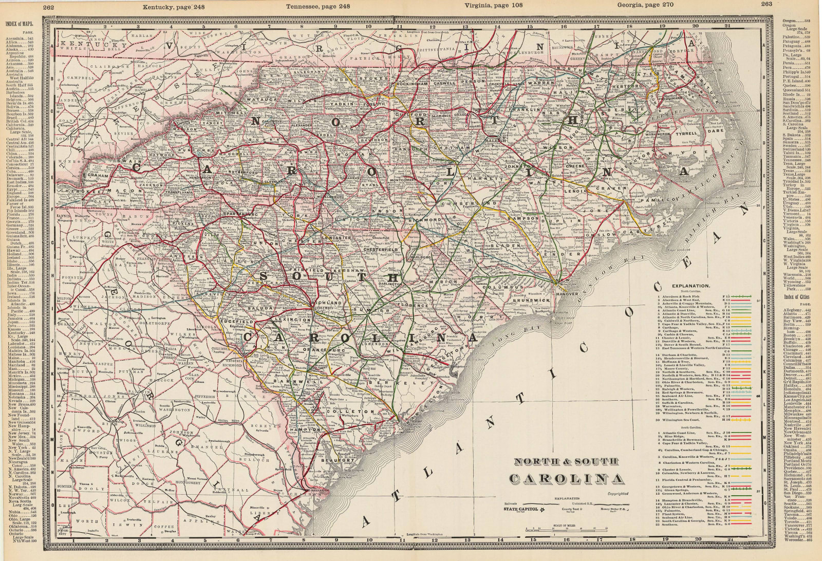 George Cram, North & South Carolina, 1897