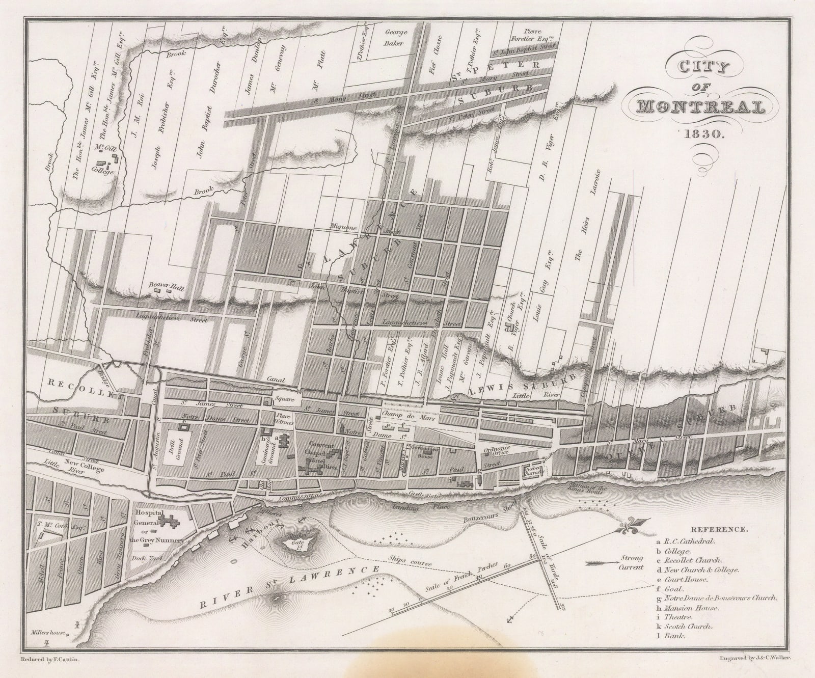 Lt. Col. Joseph Bouchette, City of Montreal, 1832