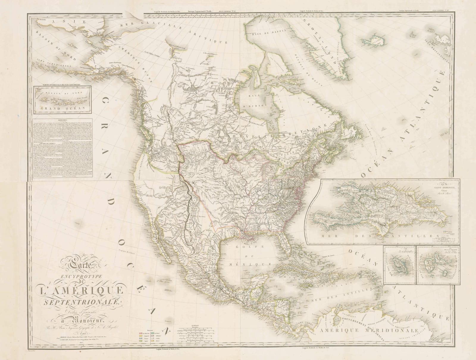 Adrien Brue Second earliest map - Themaphouse Adrien Brue Second Earliest Map Of North America Showing Lewis And Clark S Journey 1815