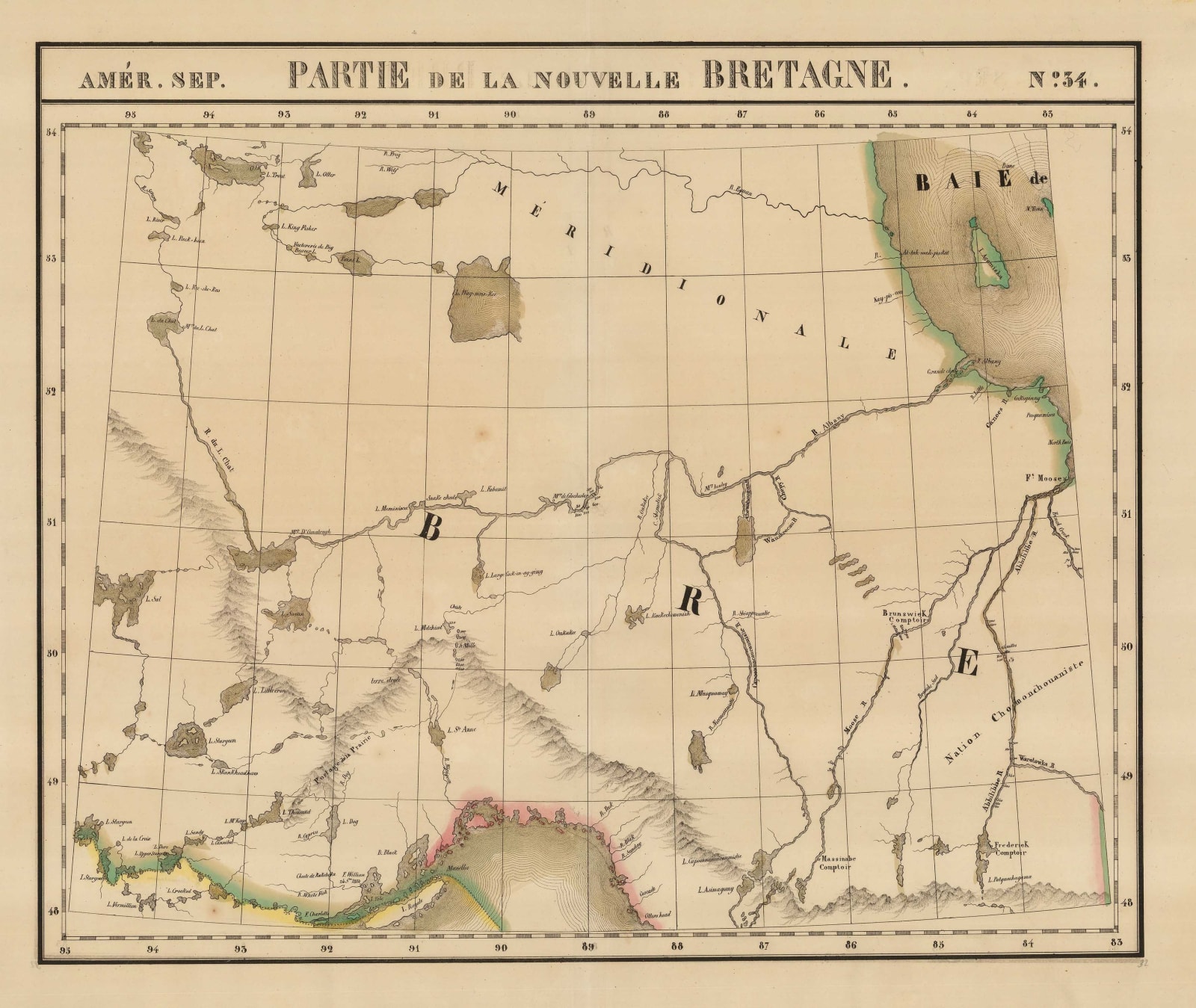 Philippe Vandermaelen, Ontario between Lake Superior and James Bay, 1827