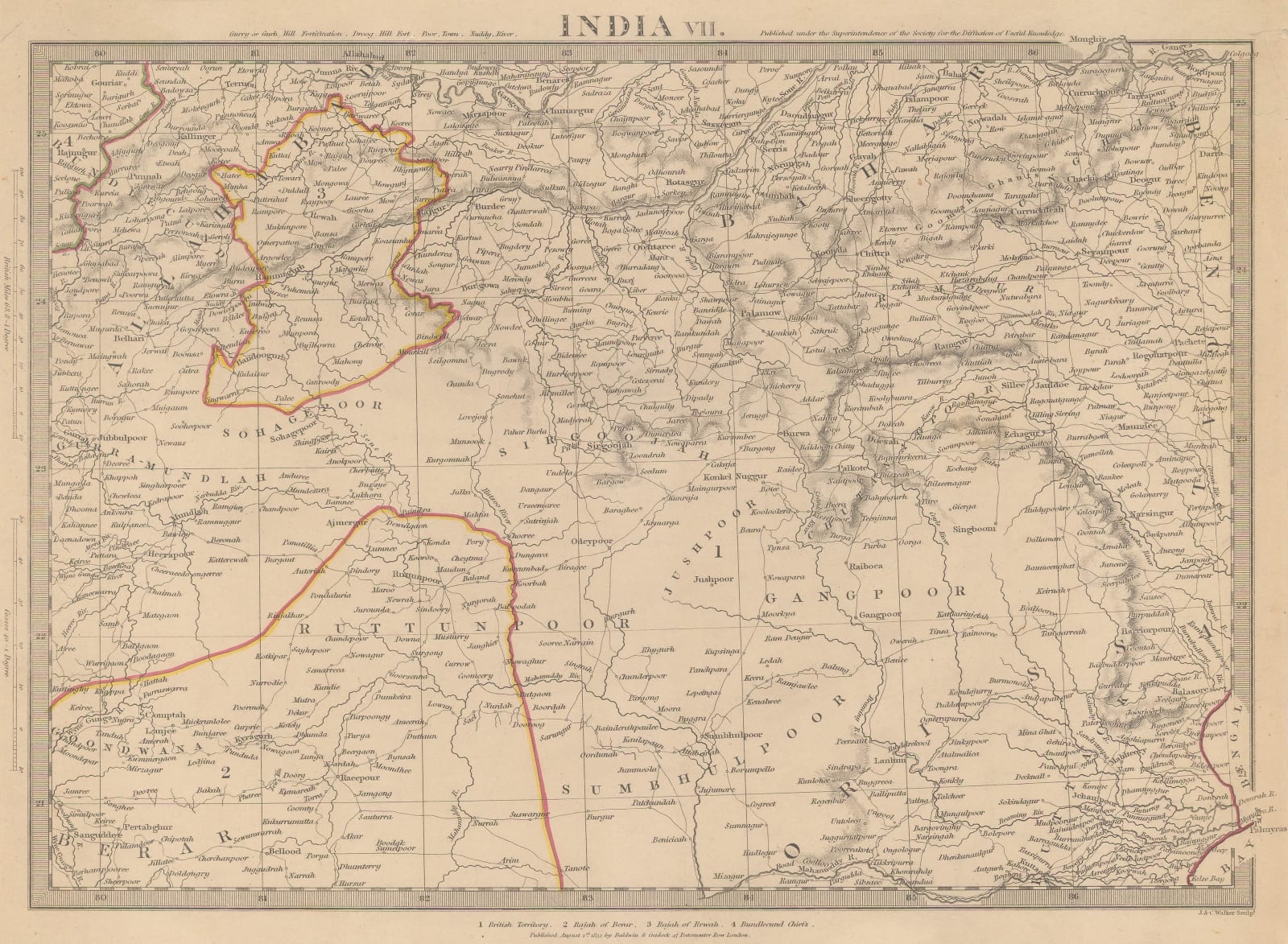 Society for the Diffusion of Useful Knowledge (SDUK), Northeastern India - Bahar and Orissa, 1840 c.