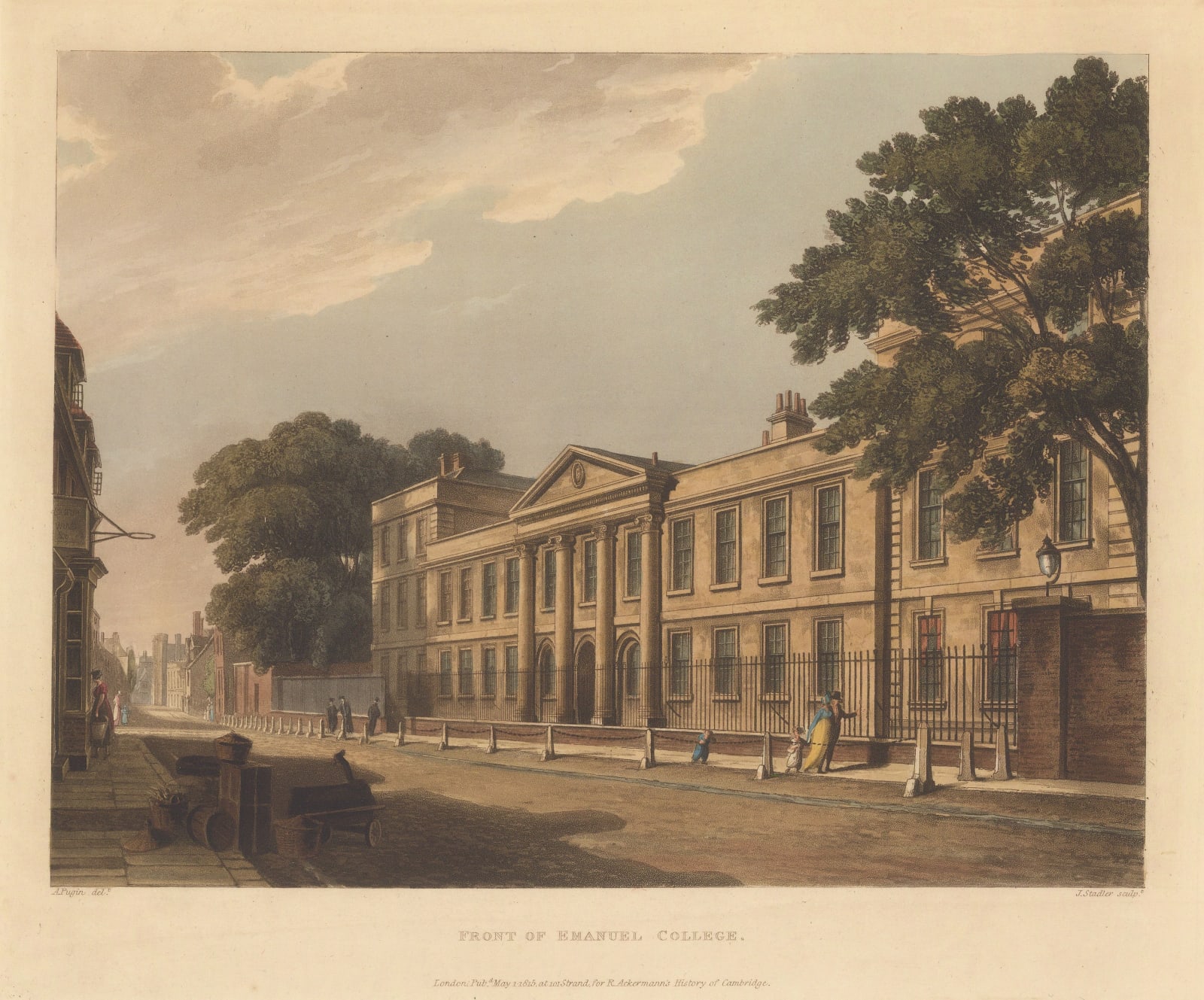 Rudolph Ackermann, Cambridge University - Emmanuel College, 1815